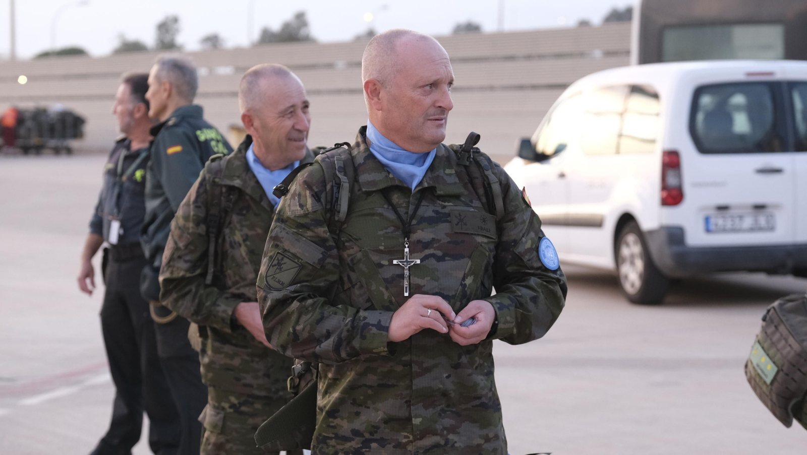 Imágenes de la salida del segundo contingente de La Legión con destino el Líbano