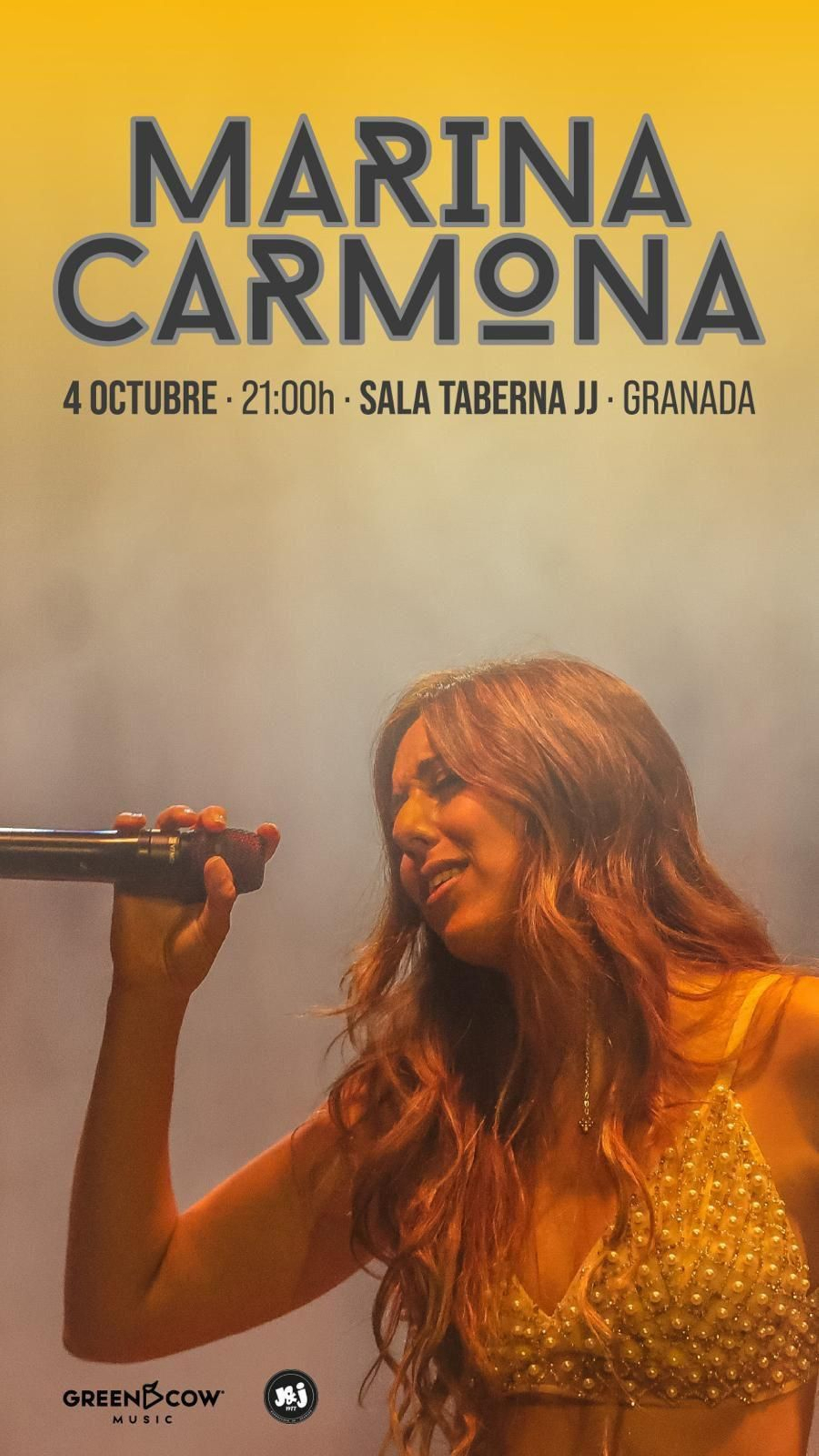 Cartel oficial de la presentación de la cantante madrileña.