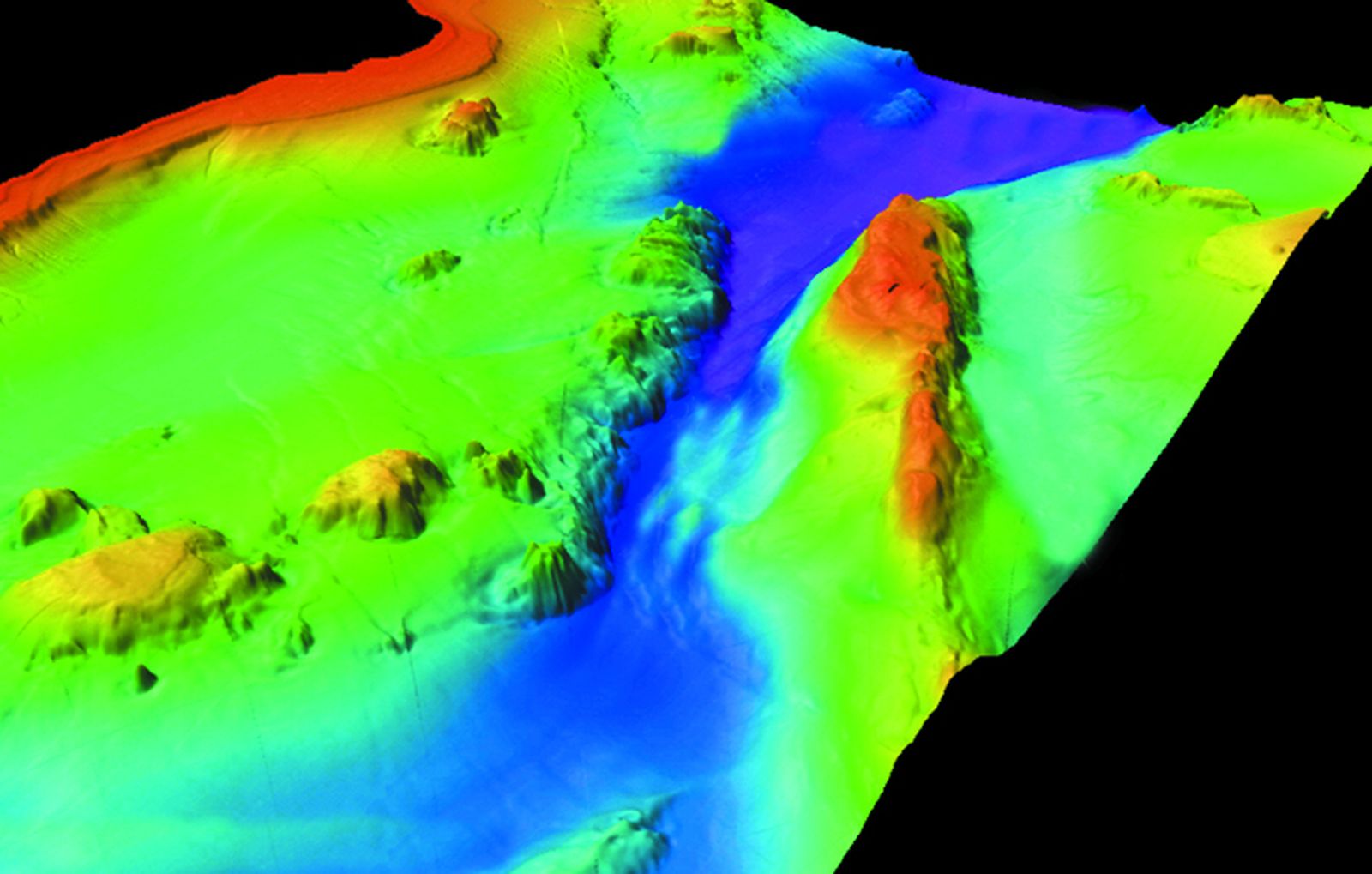 Imagen de la dorsal de Alborán, zona sísmica