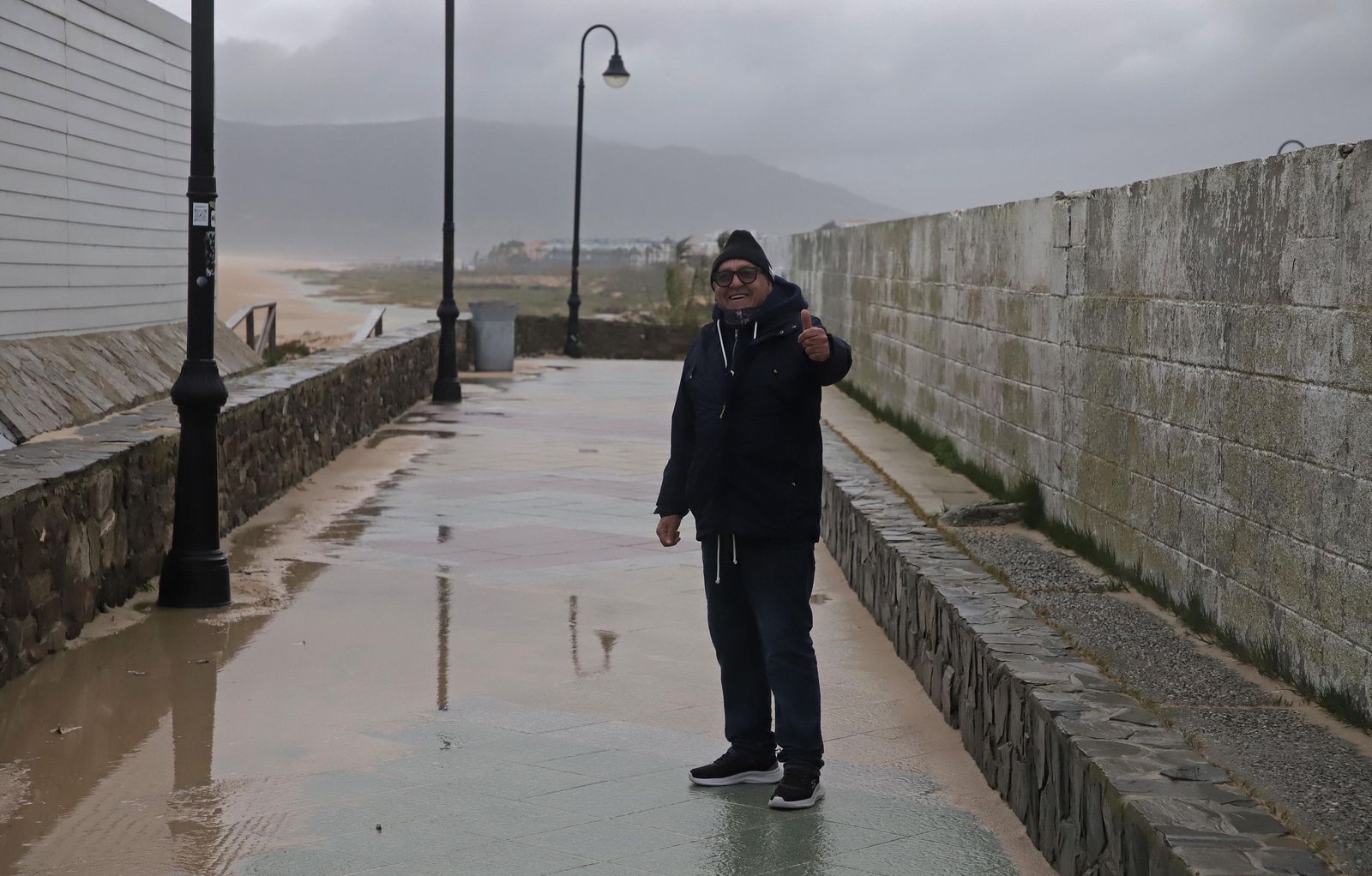 La borrasca Ingrid deja su huella en Tarifa, en imágenes