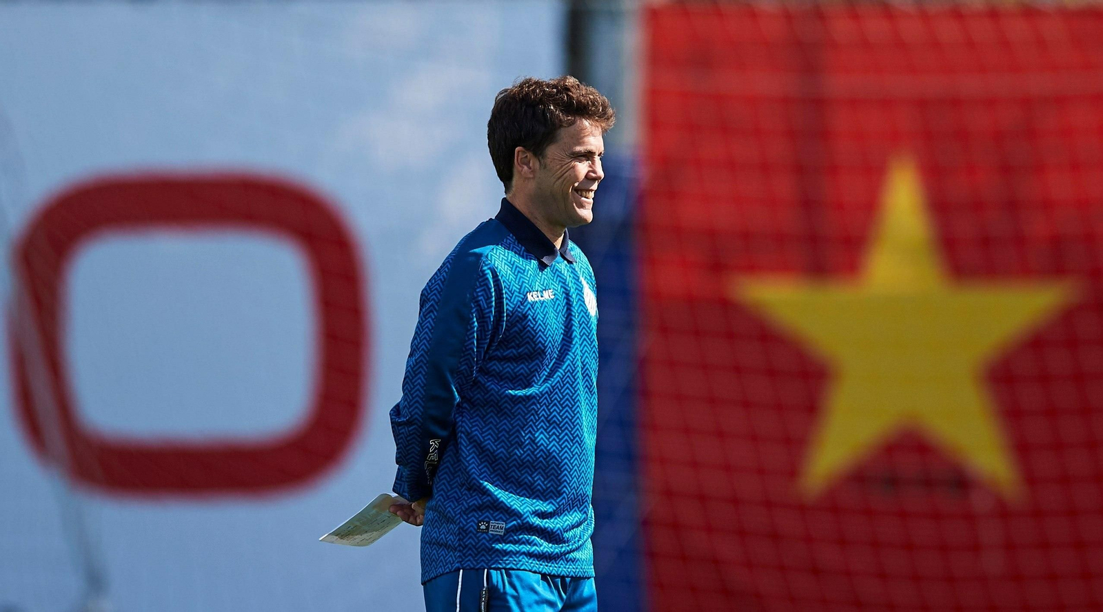 Rubi, en un entrenamiento del Espanyol.