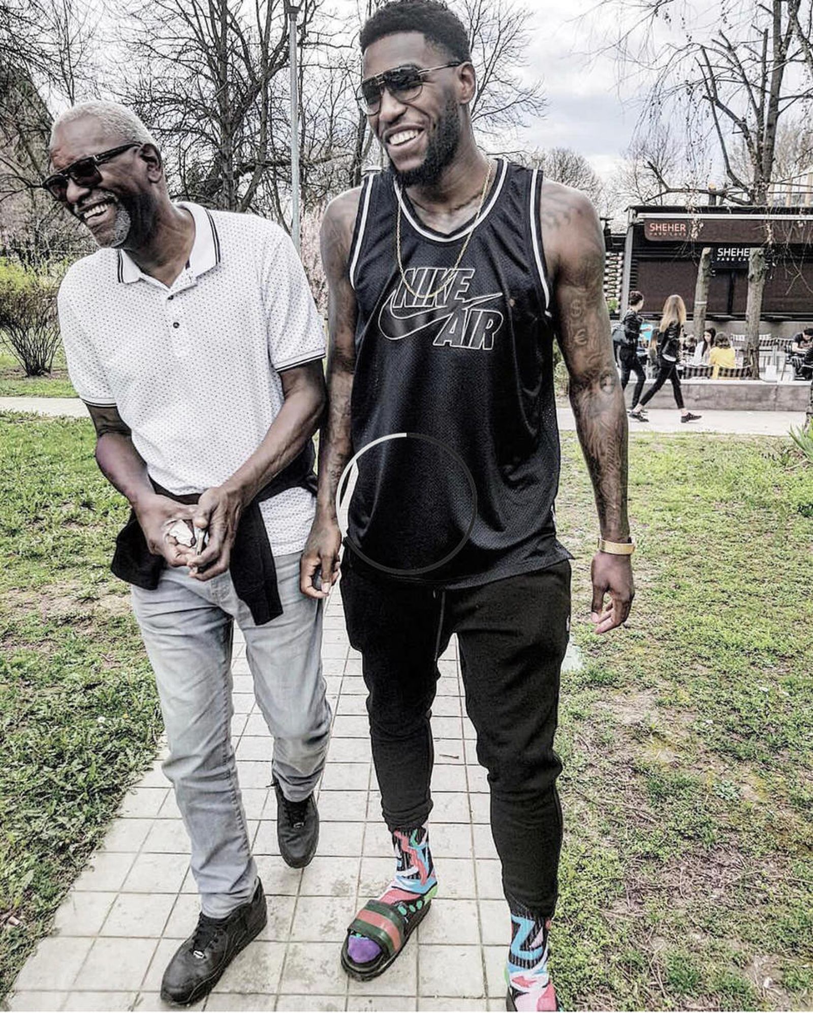 Lessort, con su padre.