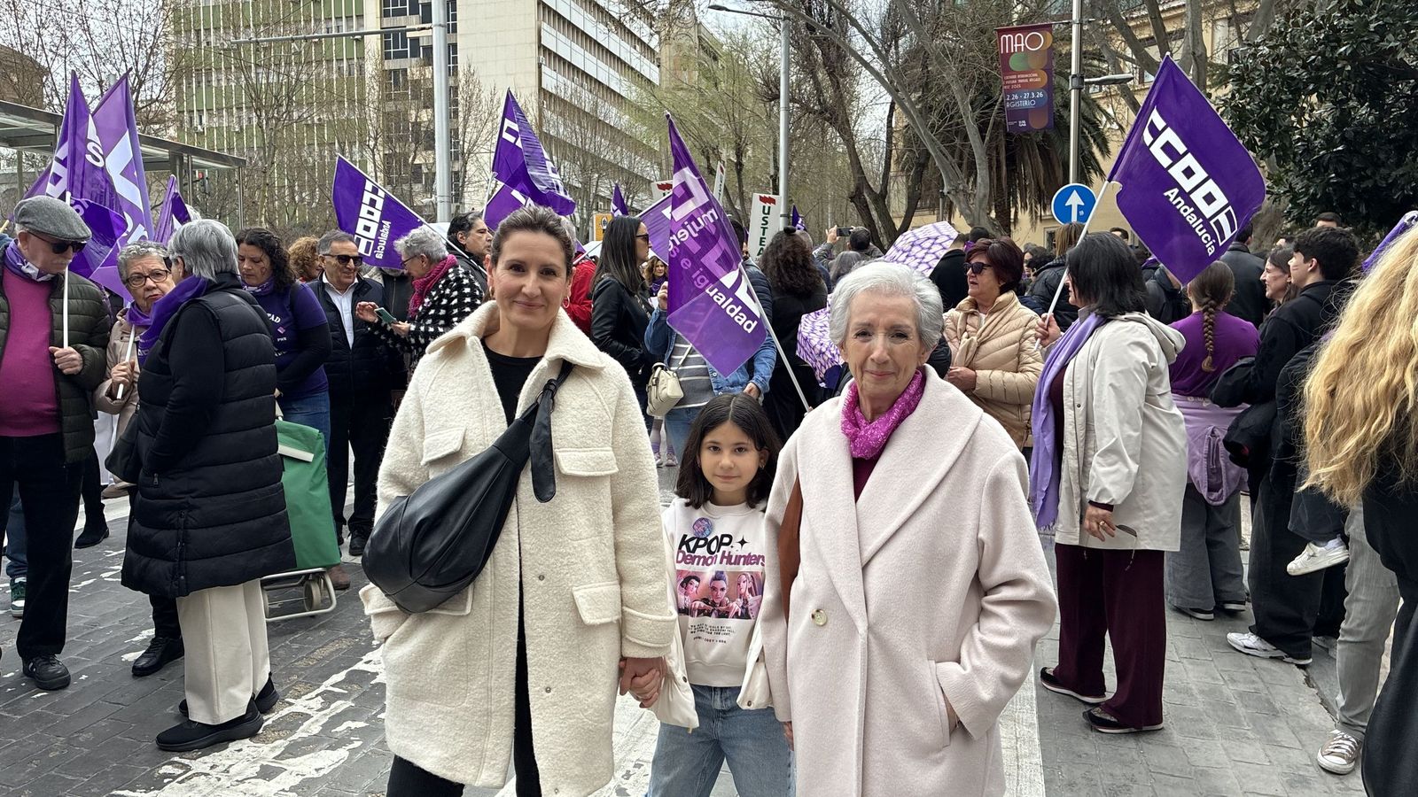 Manifestación del Día de la Mujer en Jaén.