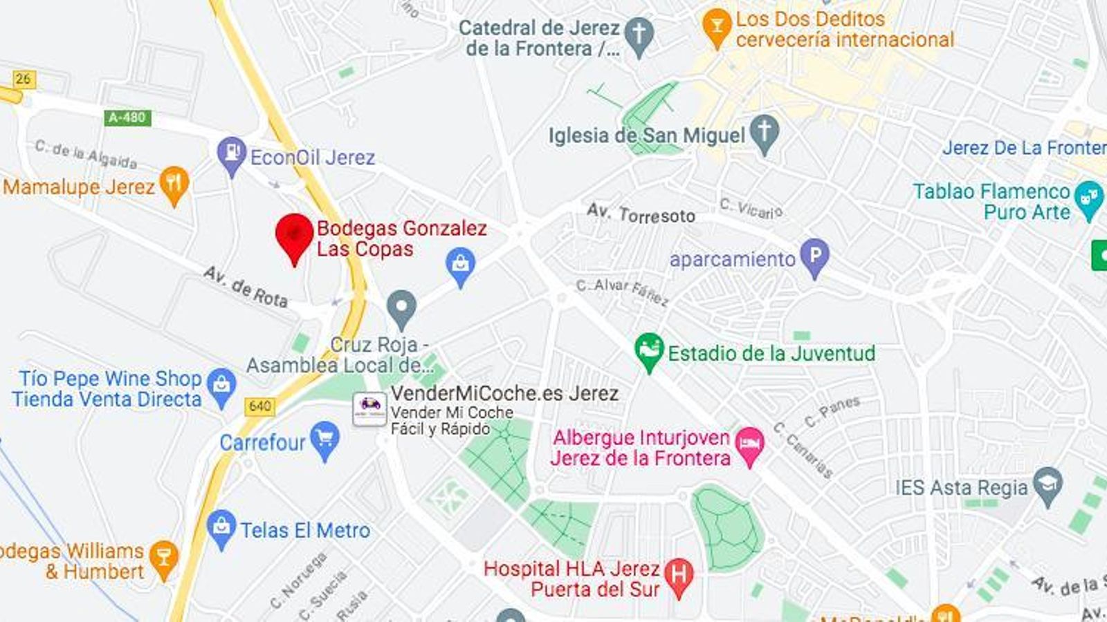 Cómo llegar a la Bodega Las Copas. Cómo llegar a la Bodega Las Copas.