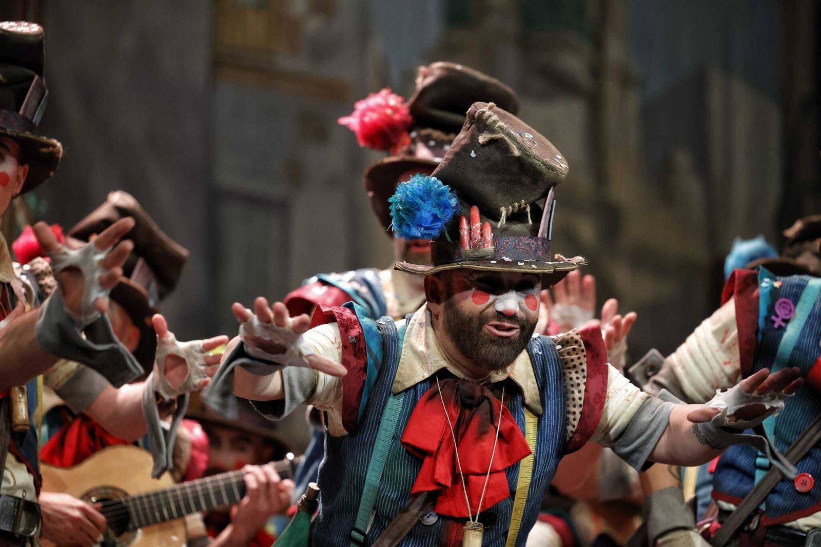 Comparsa 'Los colaores', una comparsa de toda la vida'.