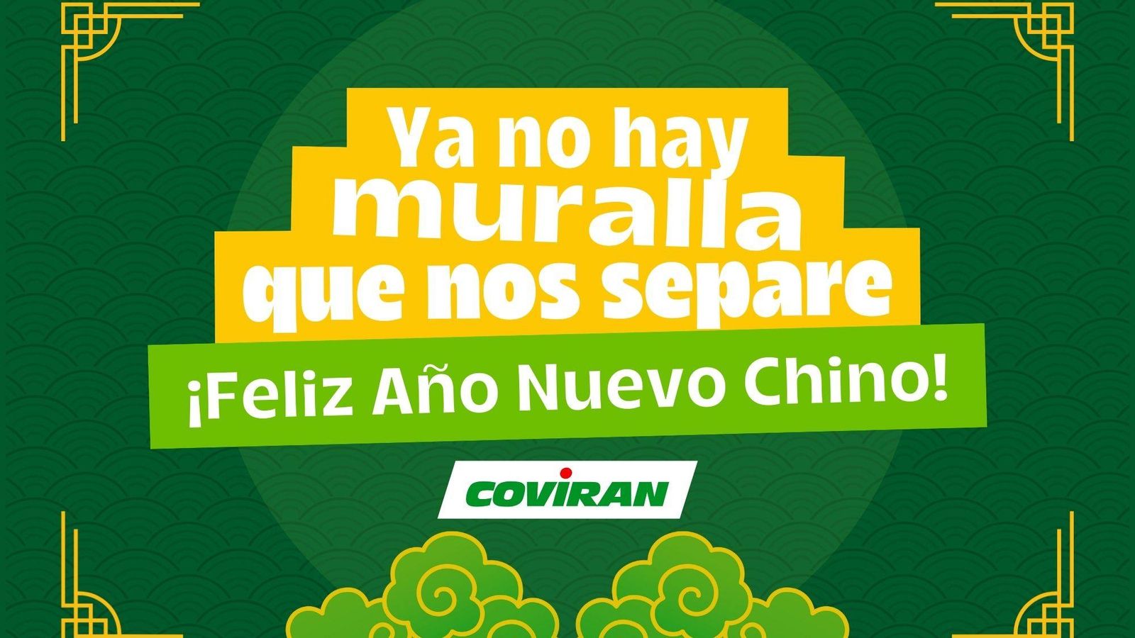 Cartel de Coviran que celebra el año nuevo chino