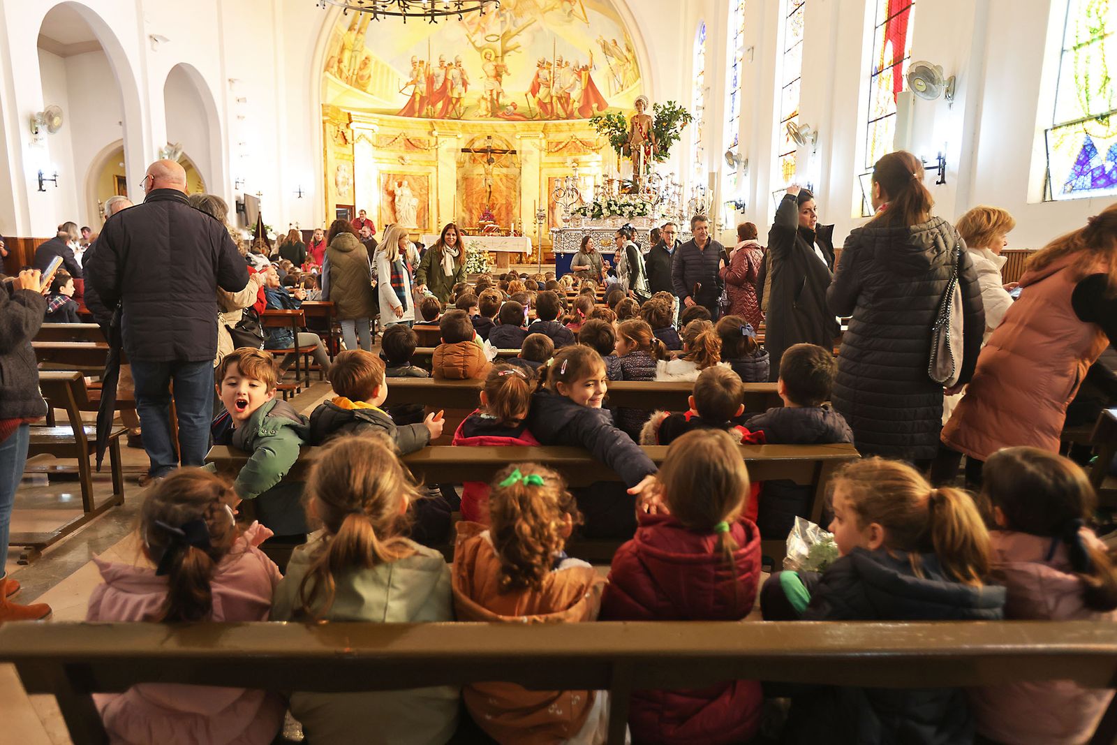 Imágenes de la visita de los niños del colegio Maristas a San Sebastián