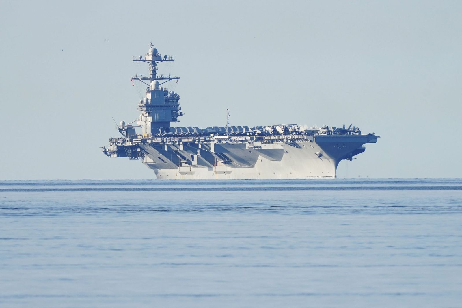El portaaviones estadounidense 'USS Gerald R. Ford', desplegado en Oriente Próximo.