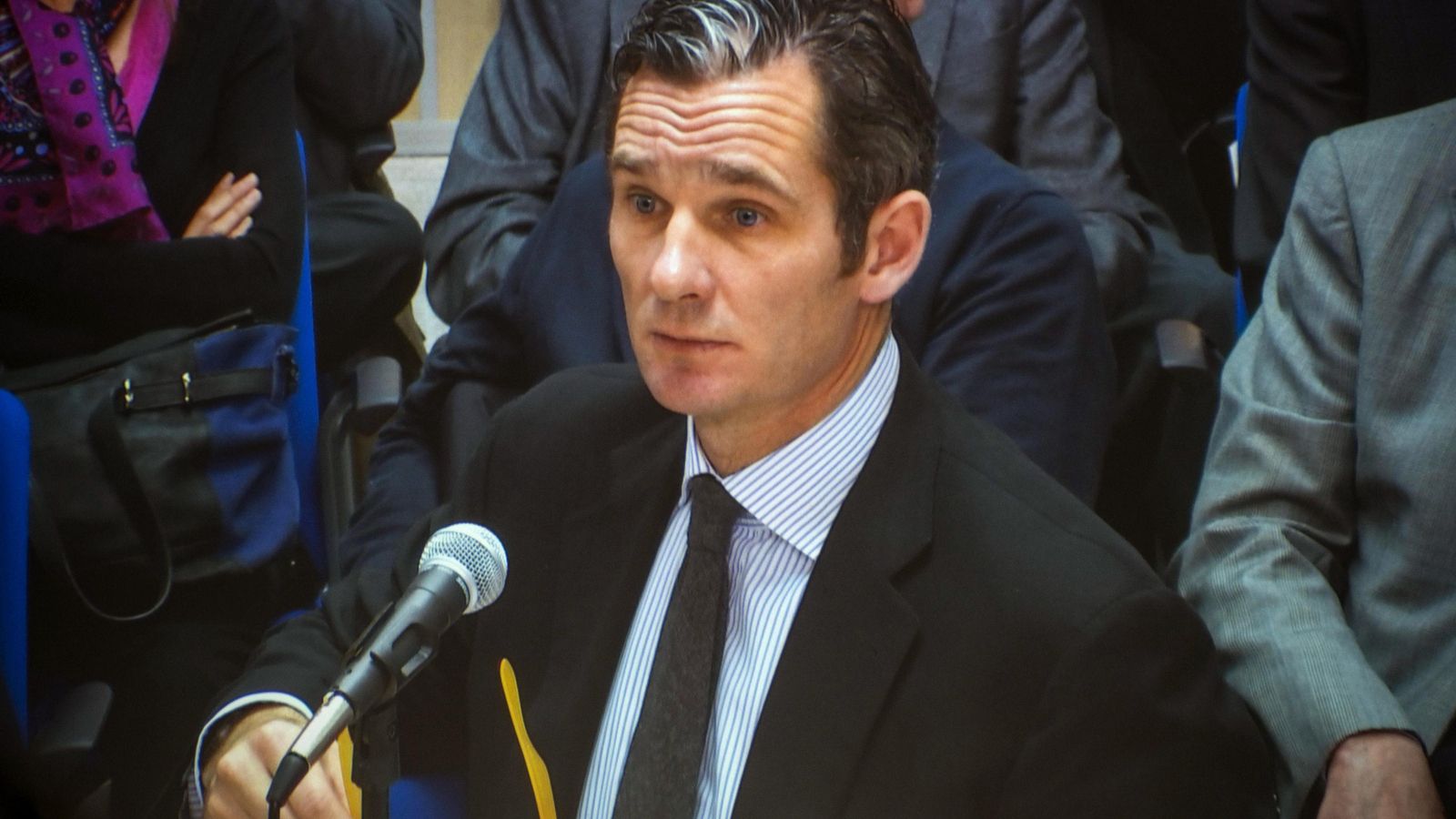 Iñaki Urdangarín, declarando.