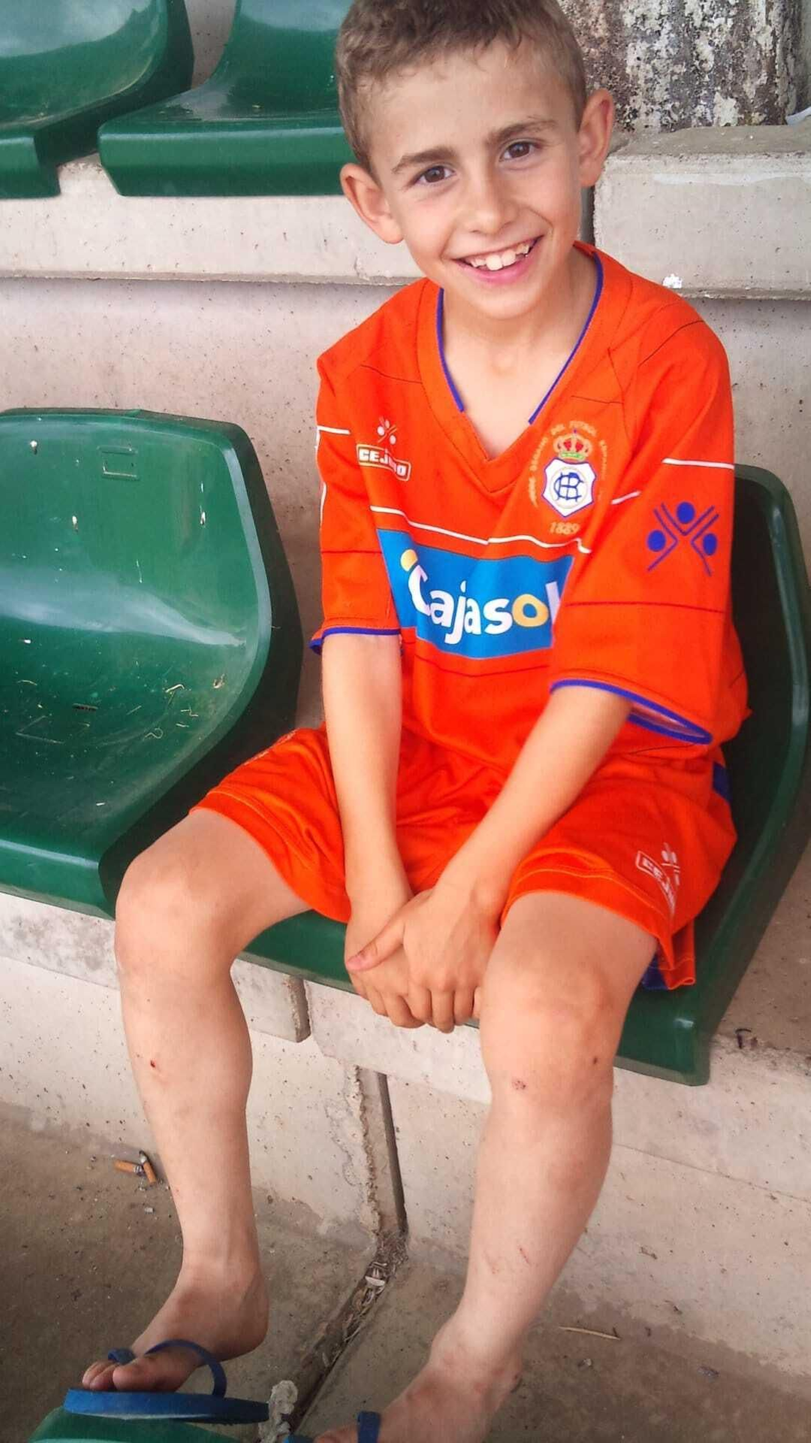 Fermín López luce la camiseta del Recre, durante su etapa en la cantera.