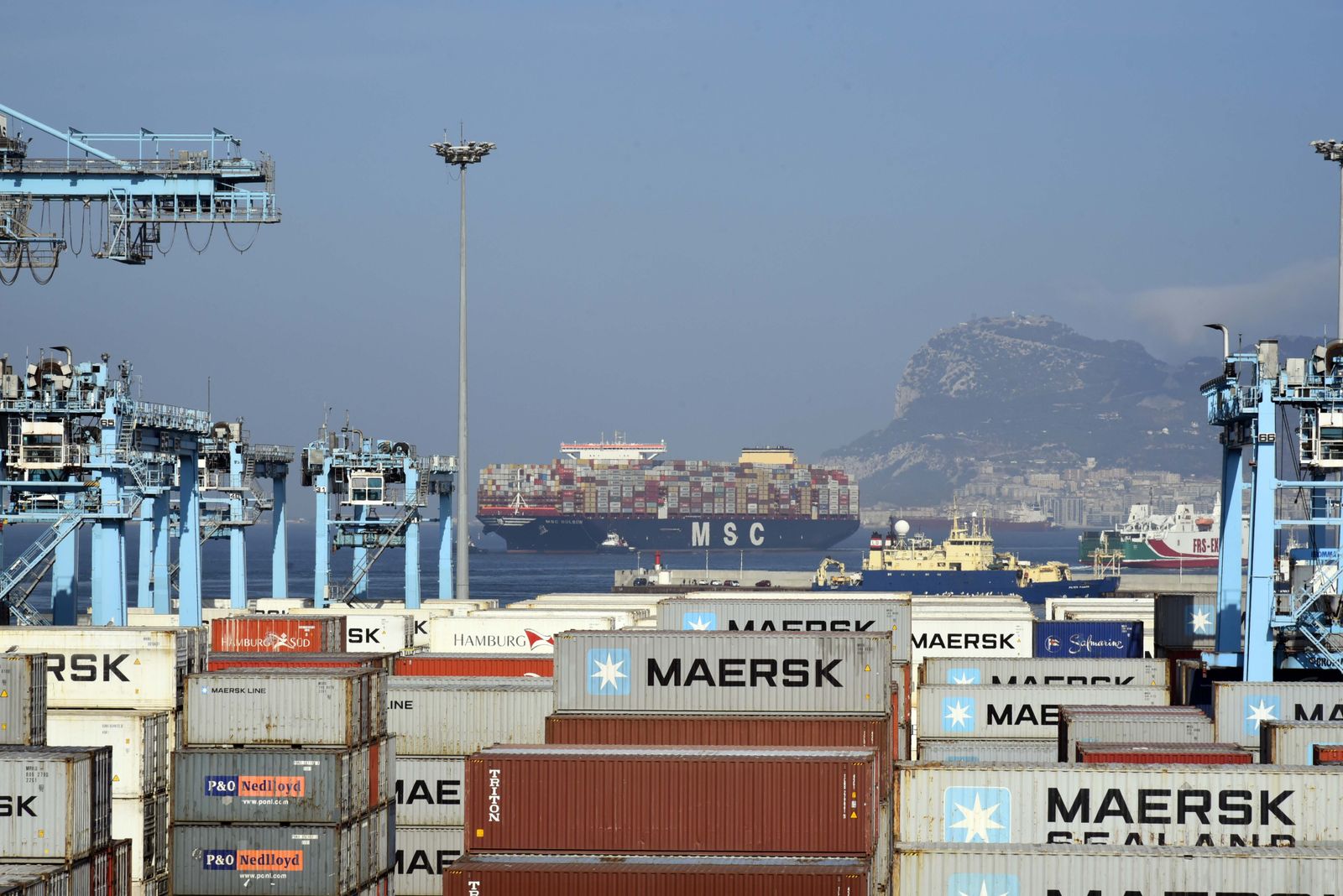 Panorámica del Puerto de Algeciras.