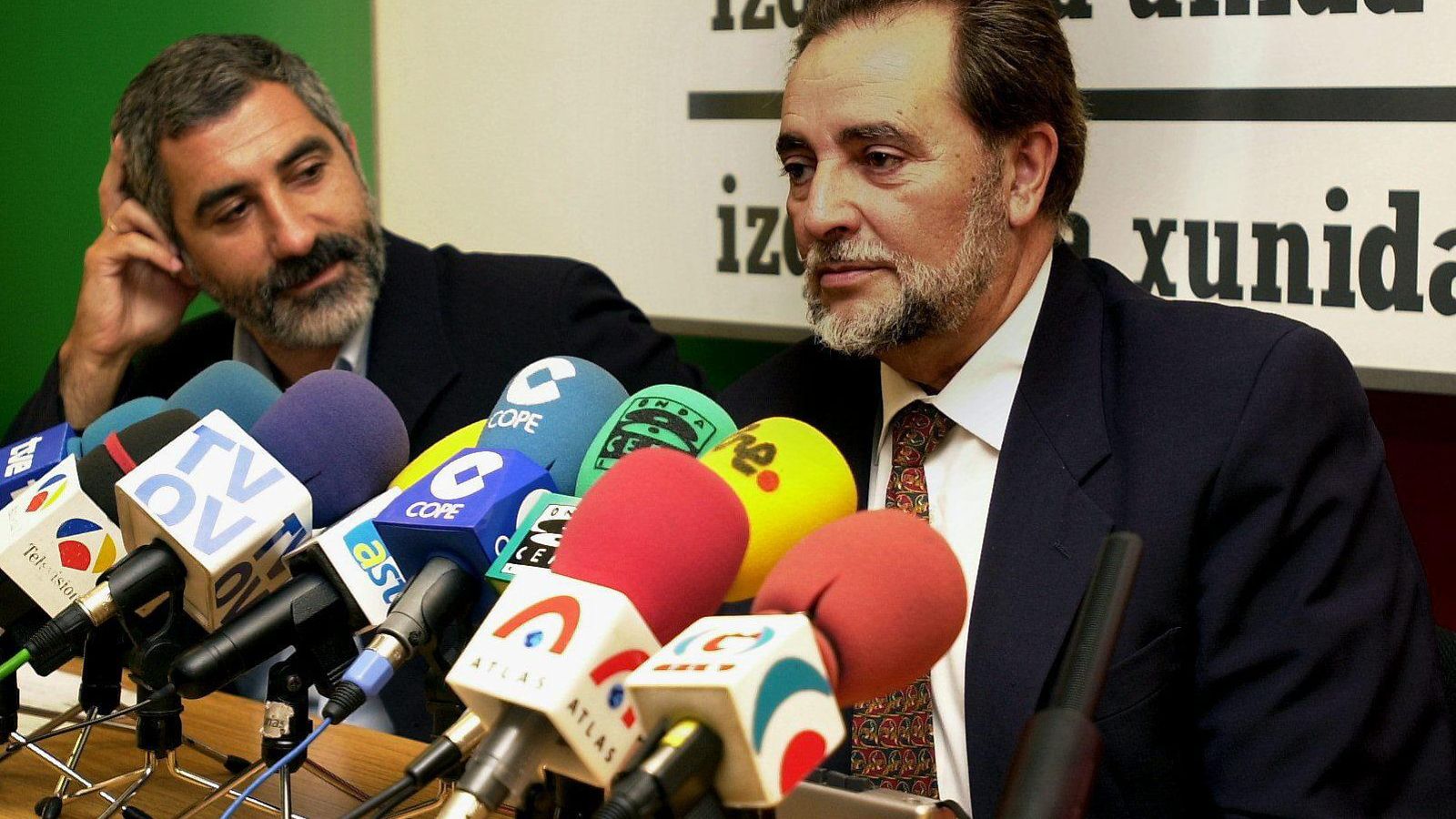 Julio Anguita, junto a Gaspar Llamazares.
