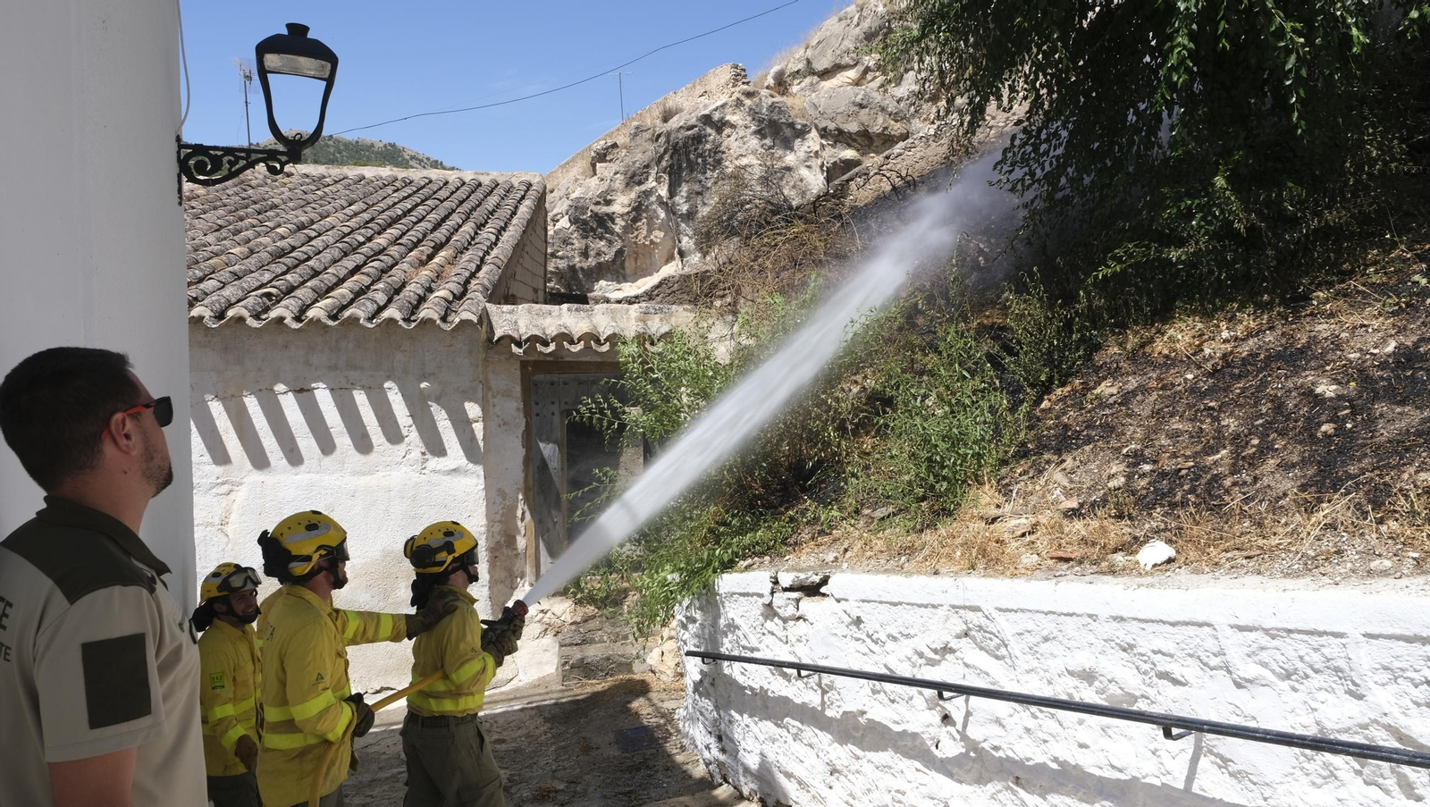 Imágenes del incendio de Vélez Blanco