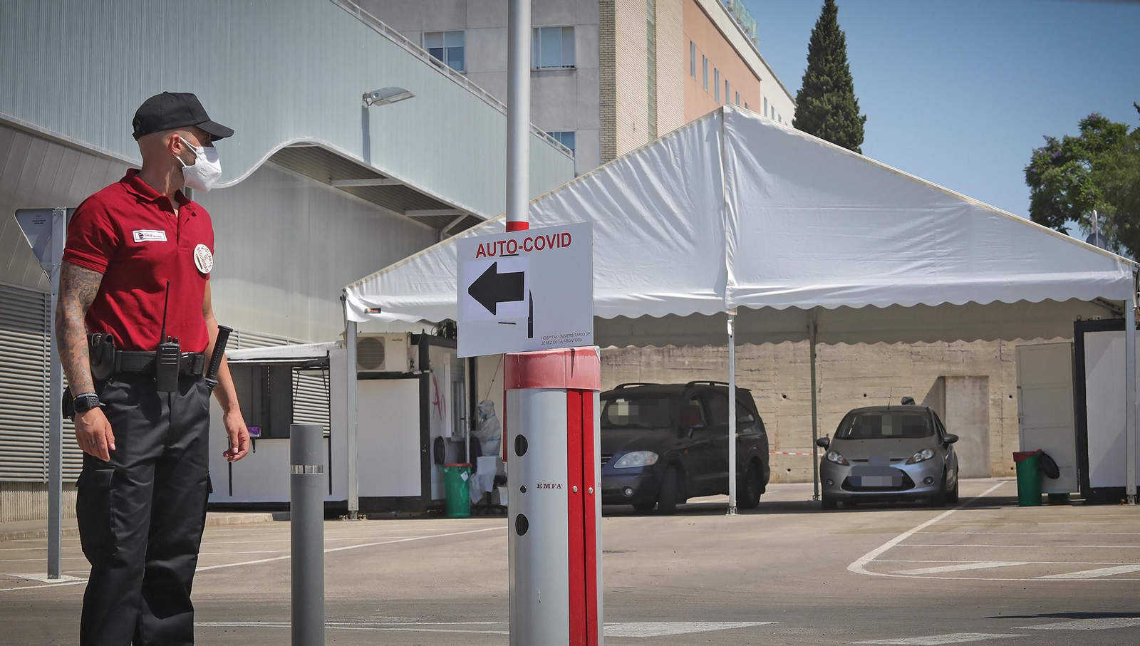 El nuevo 'Autocovid' ya está funcionando en el Hospital Universitario de Jerez