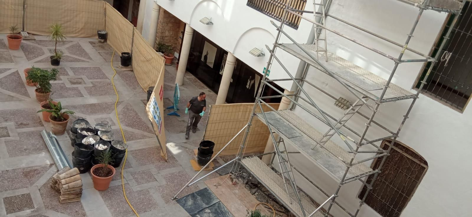 Los trabajos en el patio están practicamente finalizados.