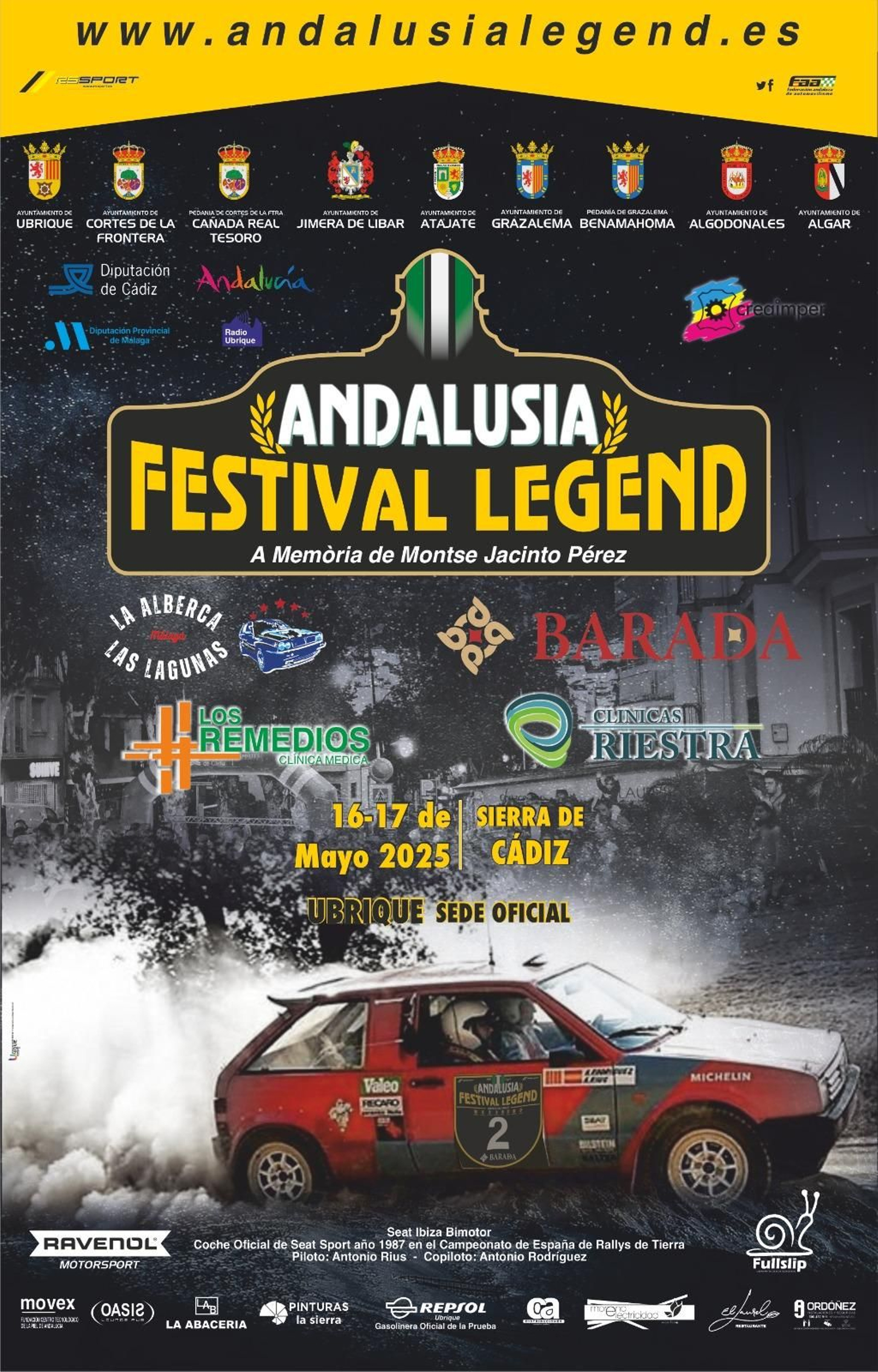Cartel oficial de esta tercera edición del Andalusia Festival Legend.