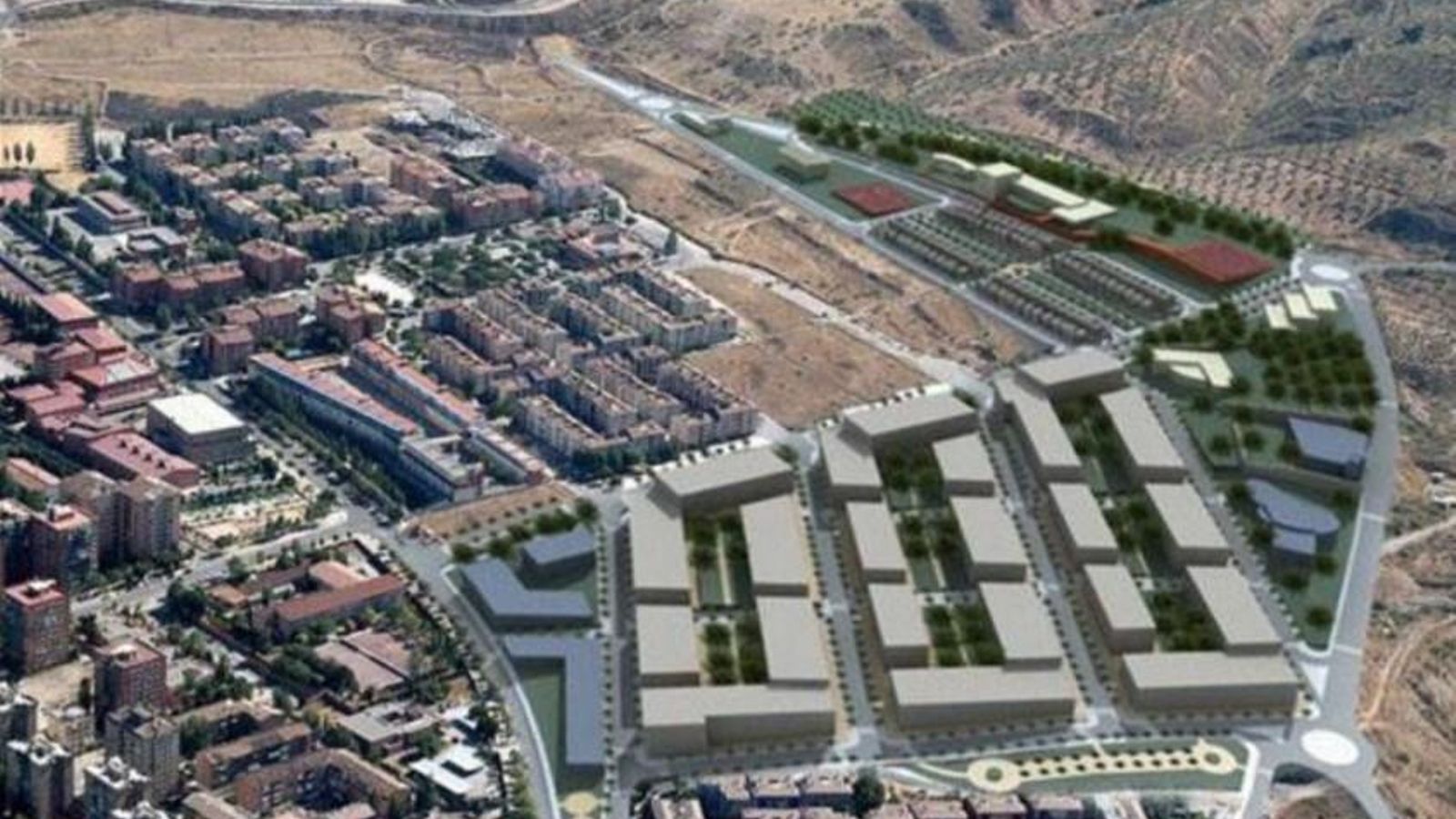 Infografía de las urbanizaciones proyectadas en La Azulejera de Granada