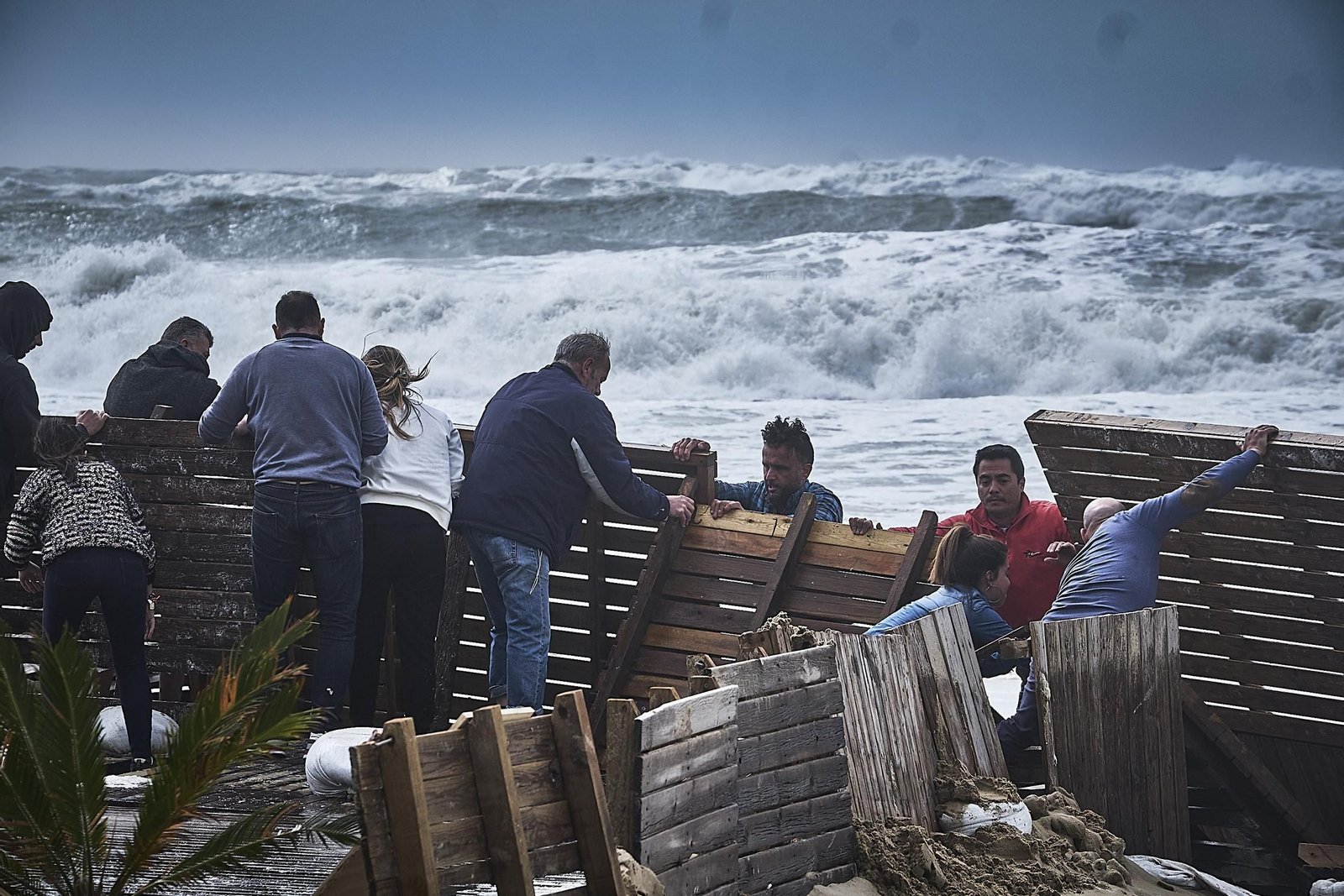 Efectos del temporal en Cádiz