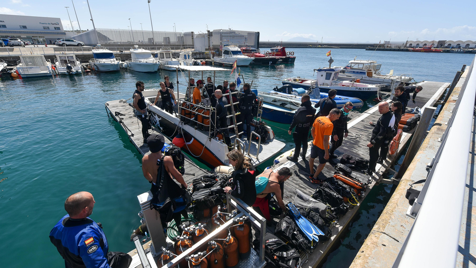 Fotos de la salida para la inmersión colectiva naconal de buceo en Tarifa