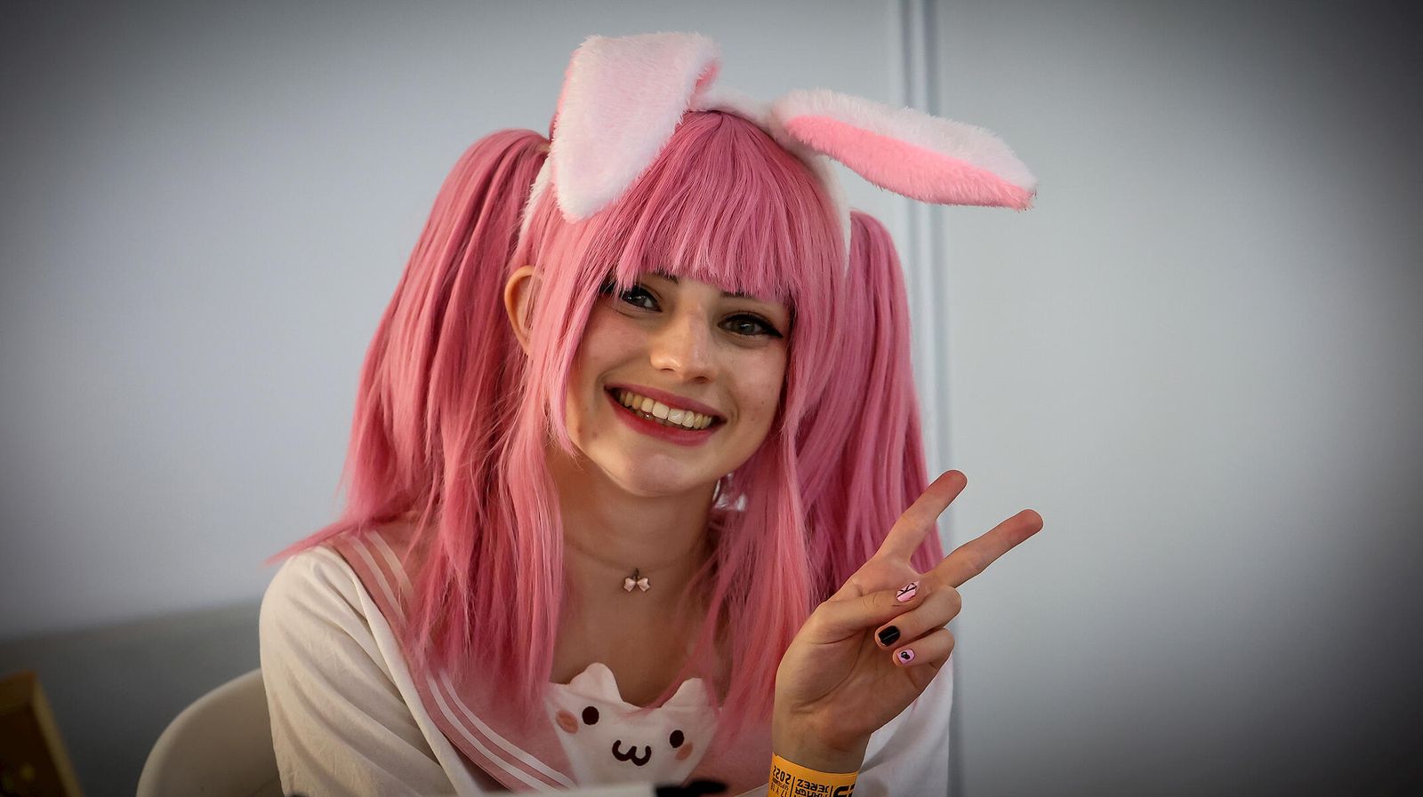 Imagen de archivo de una asistente cosplayer en un festival de manga