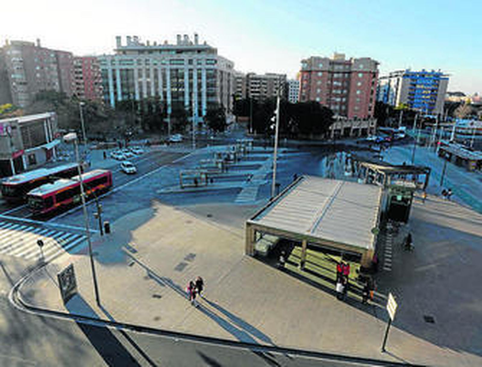 El intercambiador de transportes de San Bernardo.