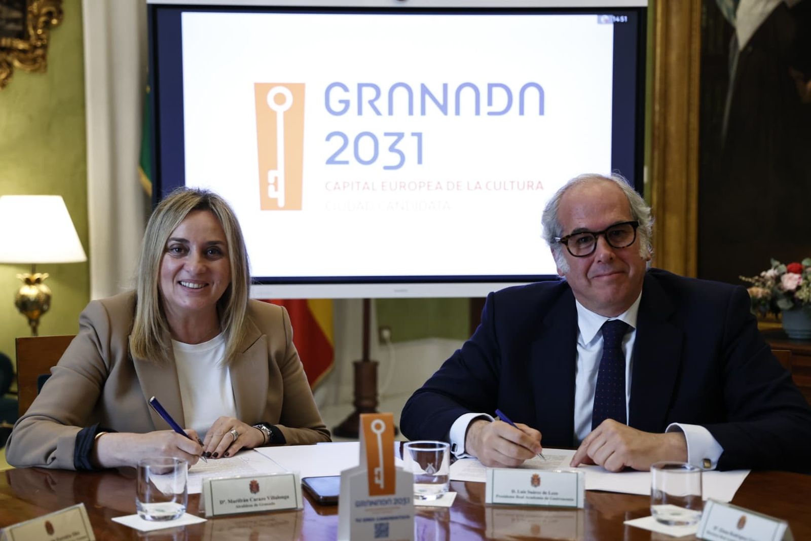 Imagen de la firma de adhesión al proyecto de la Capitalidad Cultural