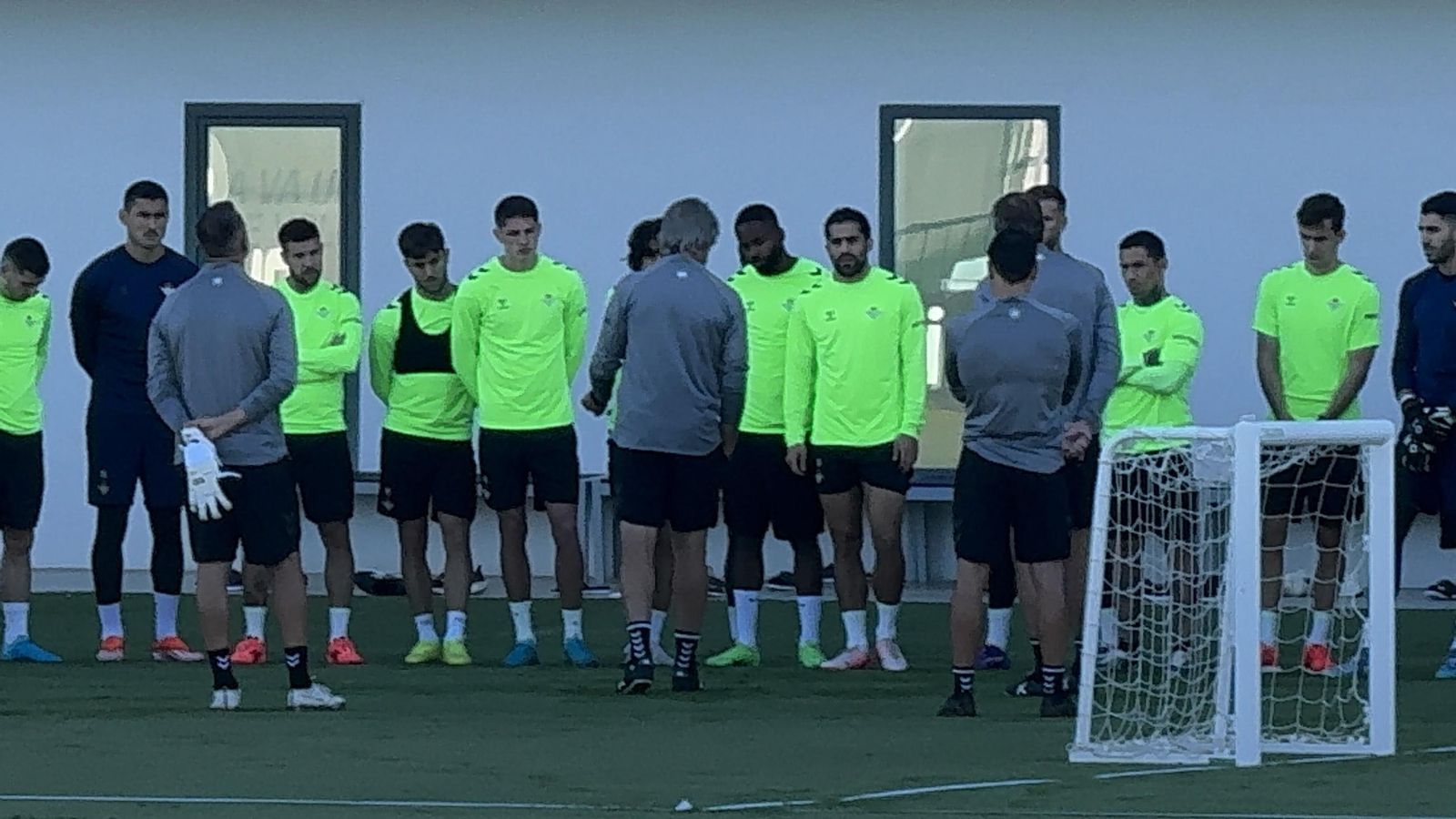 La charla de Pellegrini en el entrenamiento de este lunes