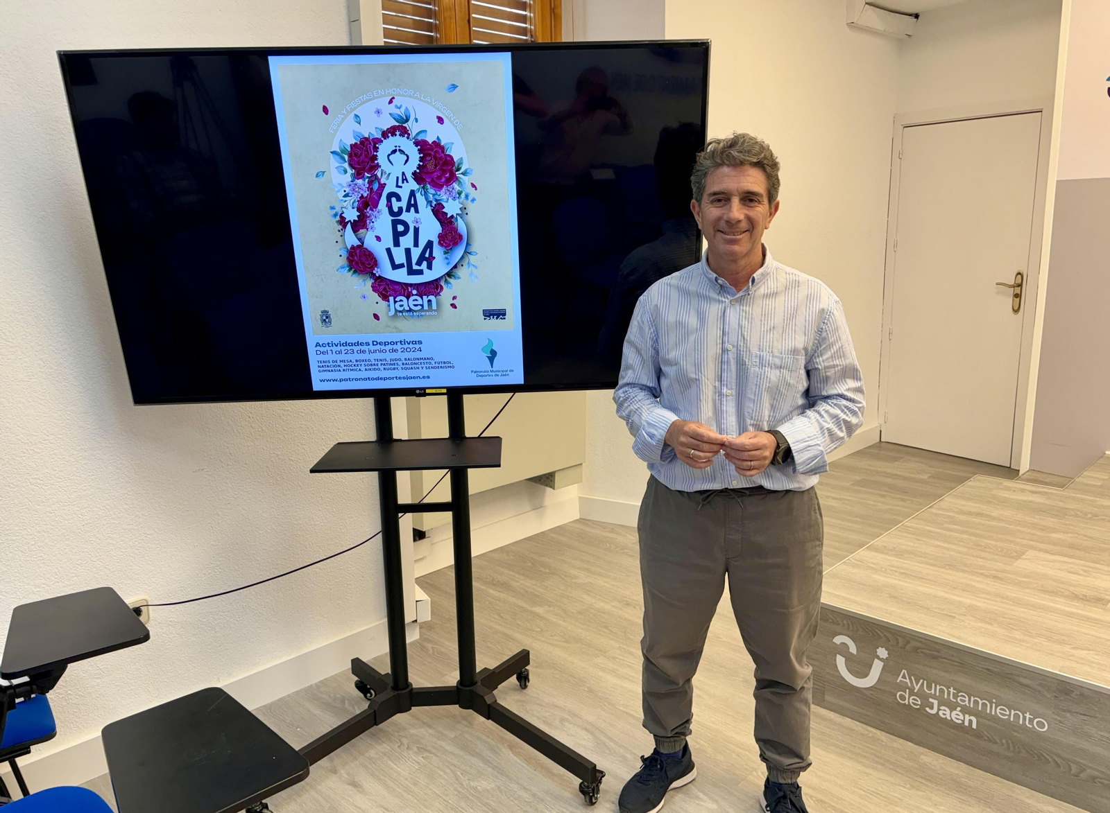 José María Álvarez, concejal de Deportes, en la presentación de la programación deportiva.