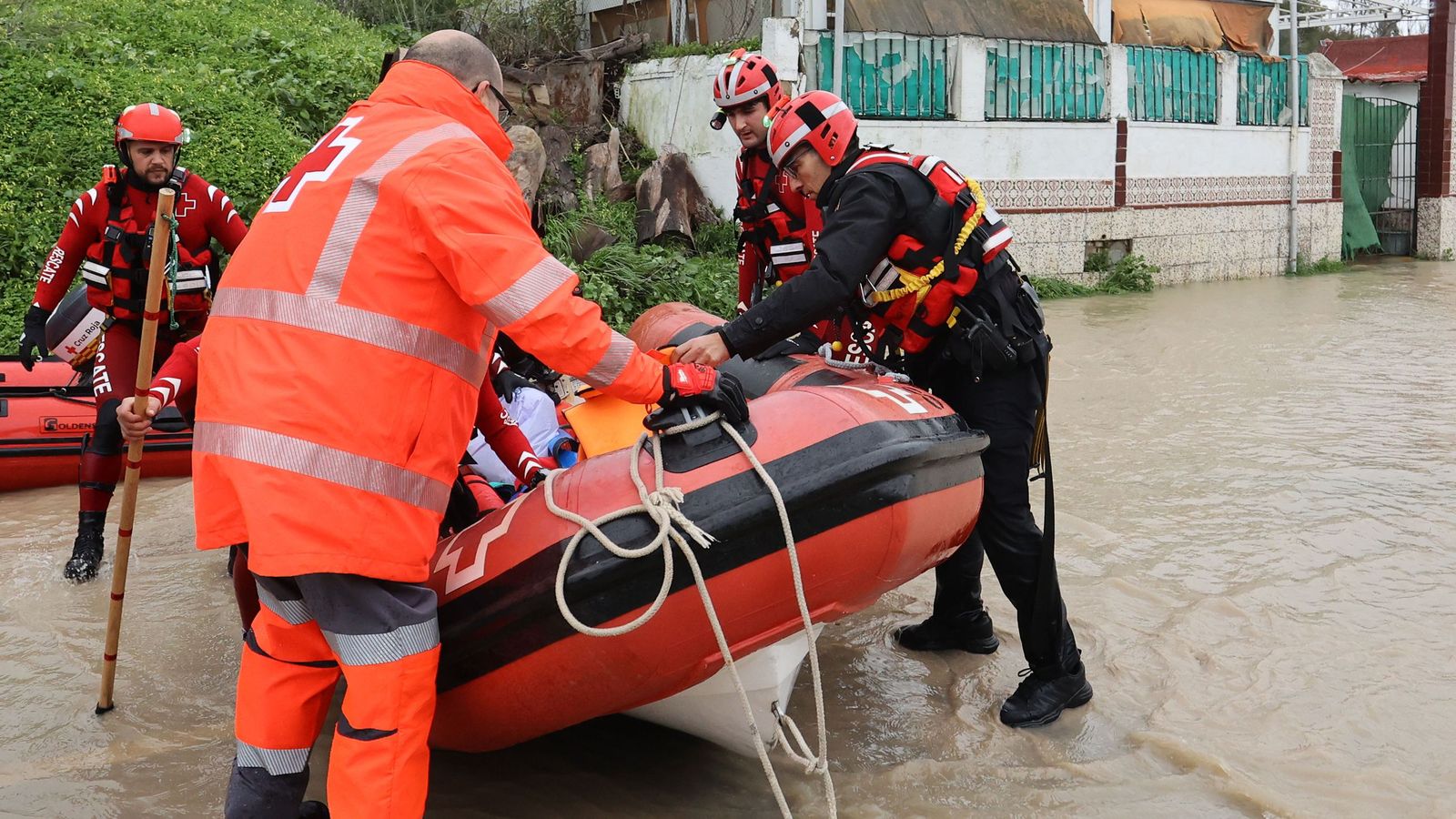 Imágenes del paseo rural por Jerez en el estreno de la borrasca Marta
