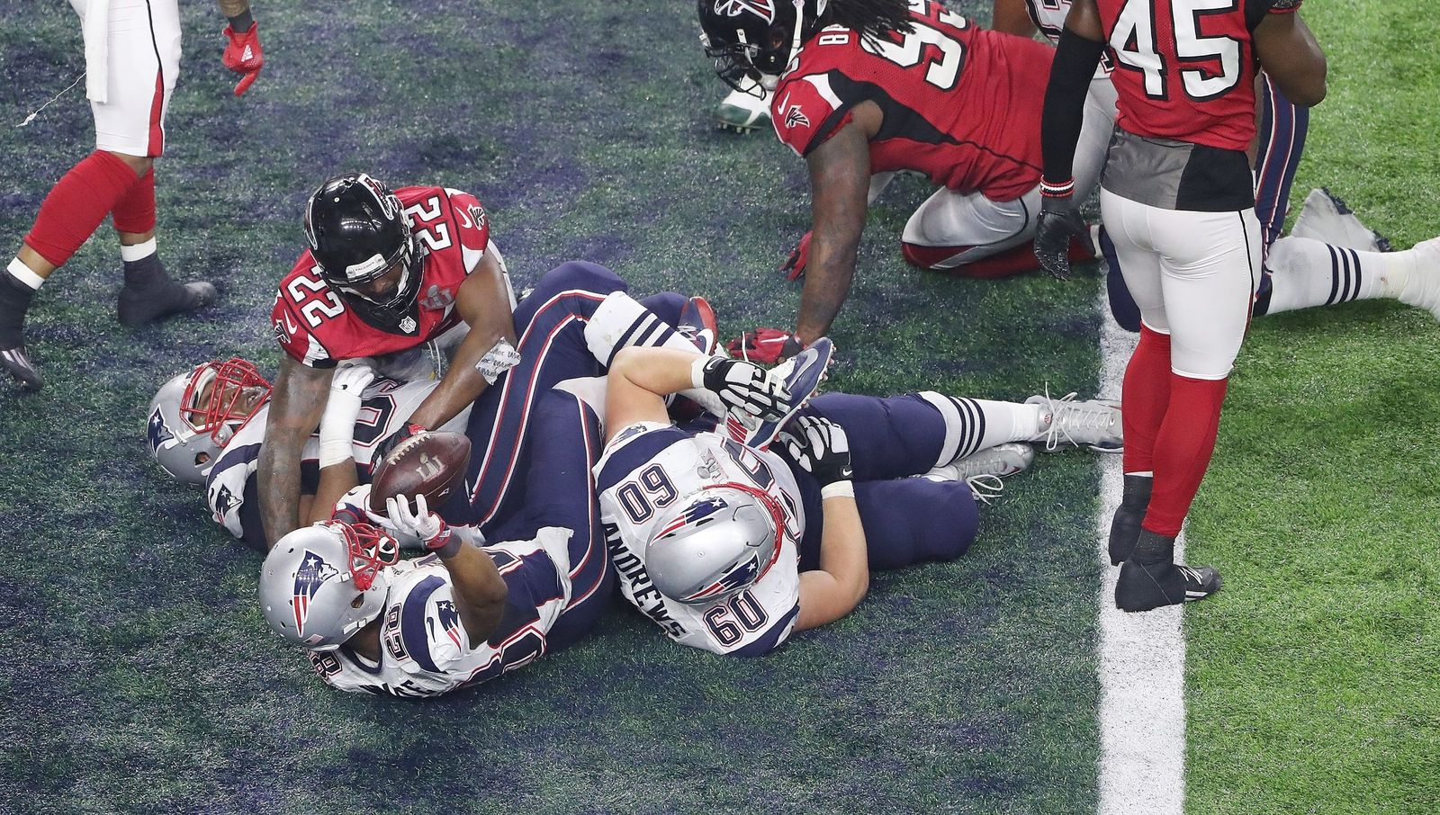 La final de la Super Bowl entre los Patriots y los Falcons