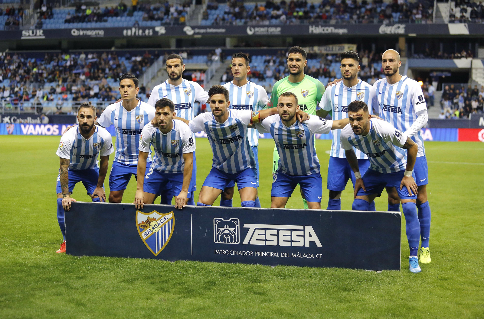El once del Málaga CF ante el Real Oviedo.