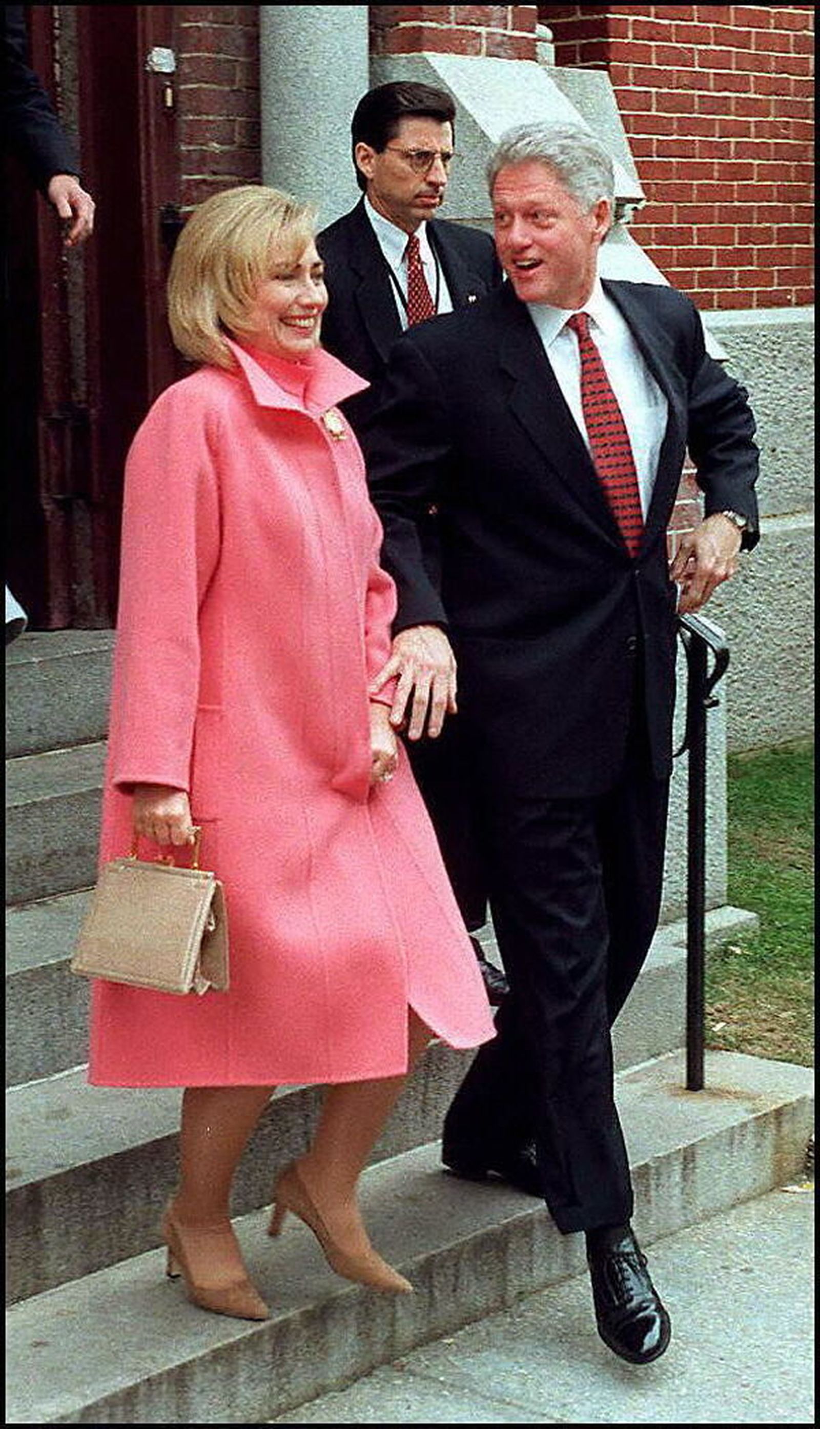 Hillary Clinton, con su marido, en la apertura legislativa de 1997.