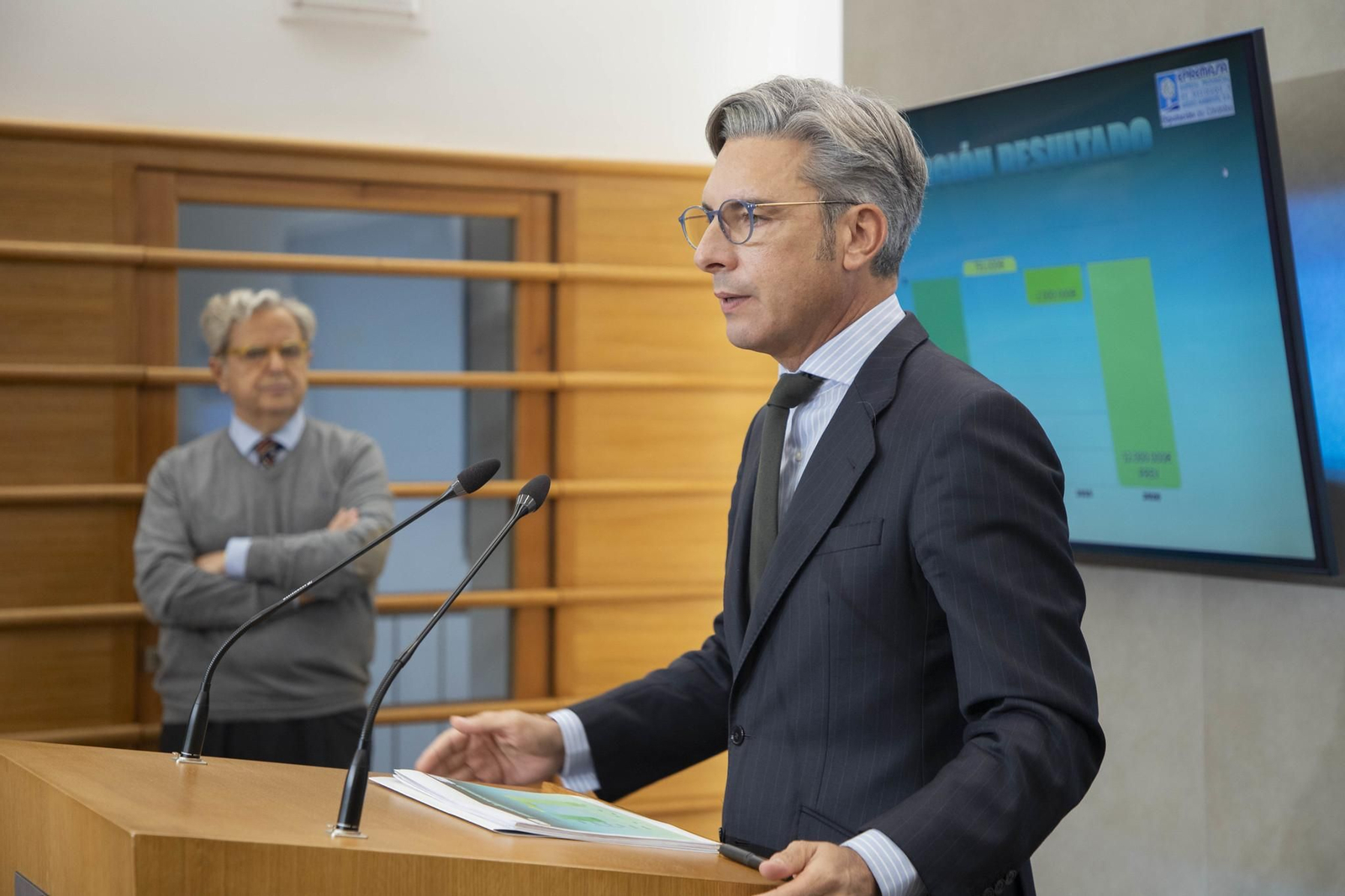 Los presidentes de Epremasa y Emproacsa, Andrés Lorite y Salvador Fuentes.