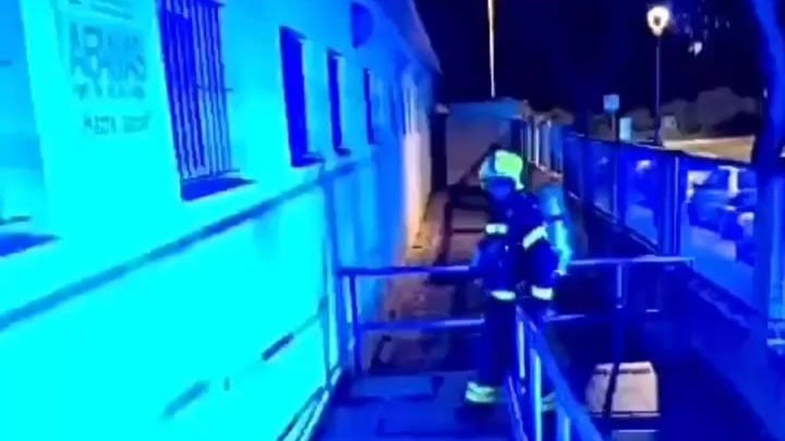 Una imagen enviada por los bomberos tras la intervención en la residencia.