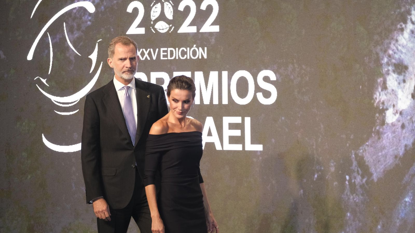Los reyes sobre el escenario de los Premios Macael 2022.