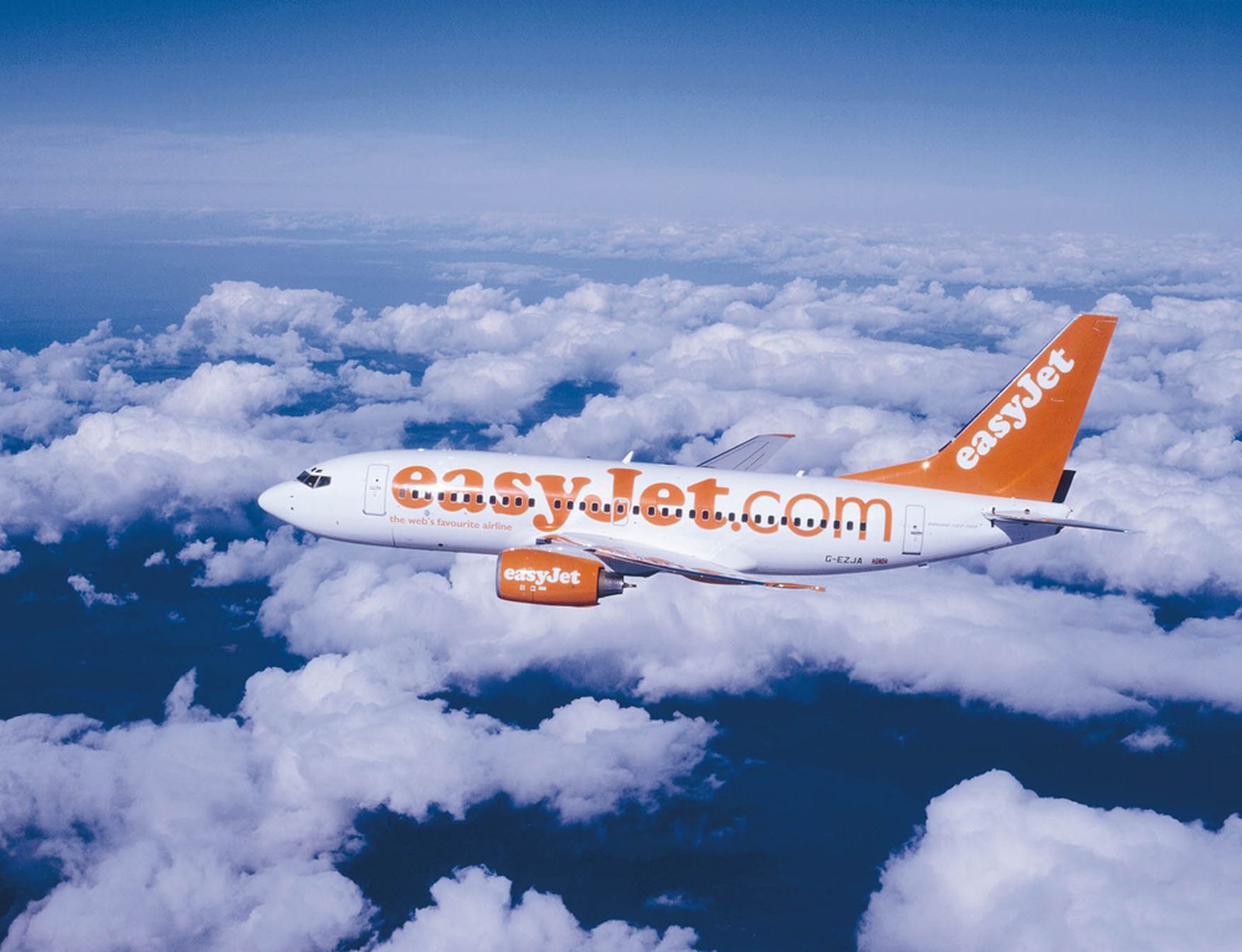 Un avión de Easyjet, una de las aerolíneas 'low cost' líderes.