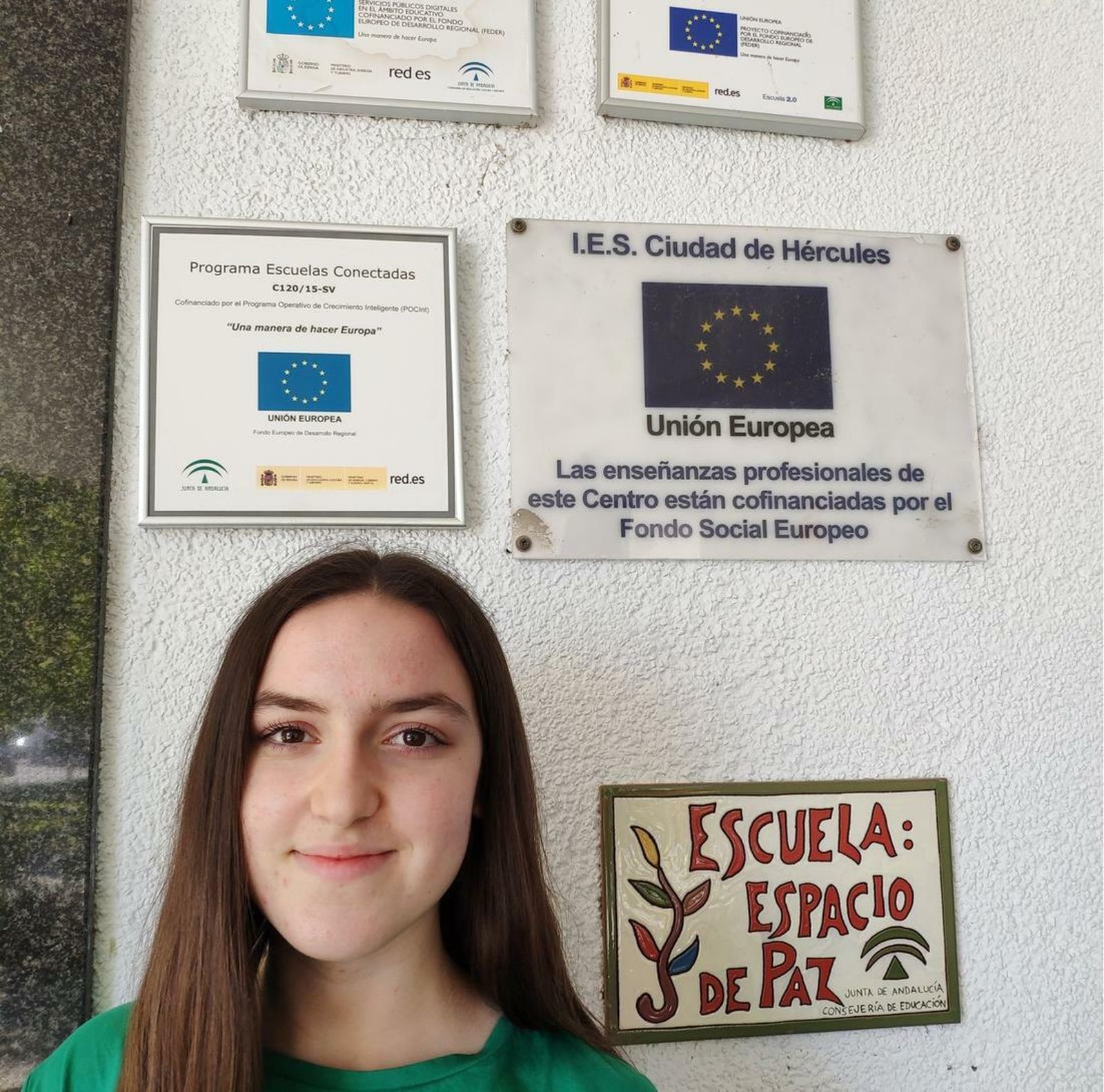 Paula Melero, estudiante del IES Hércules de Chiclana.