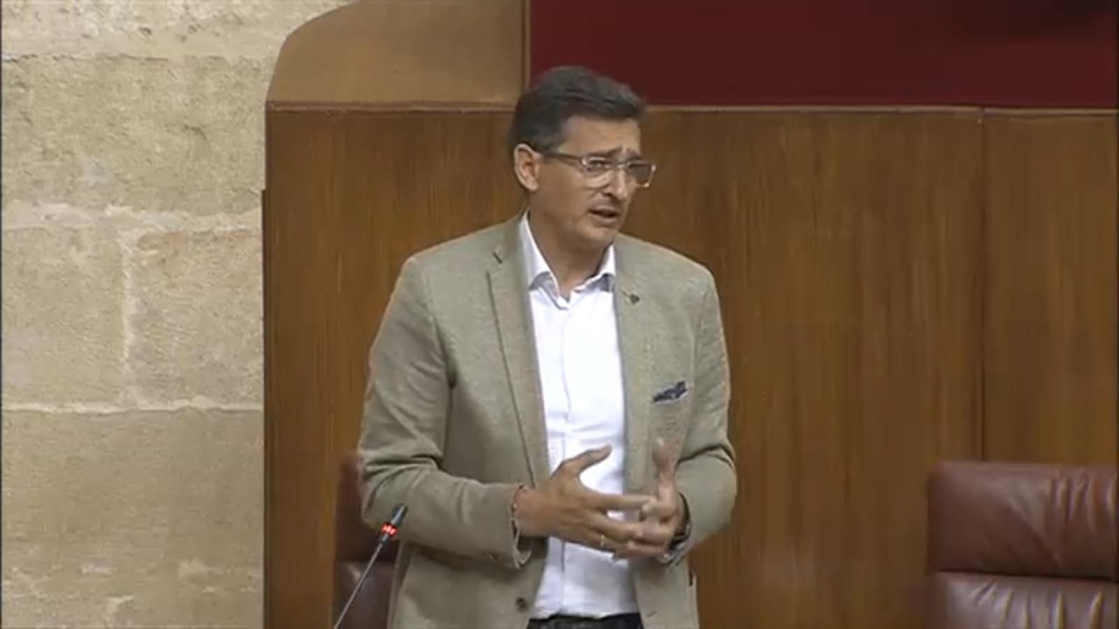 Sánchez Teruel, en el parlamento de Andalucía.