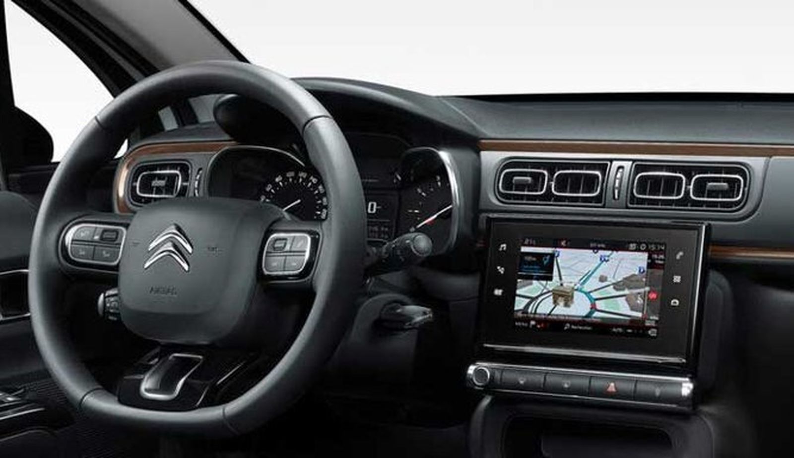 Interior de un Citroën C3.