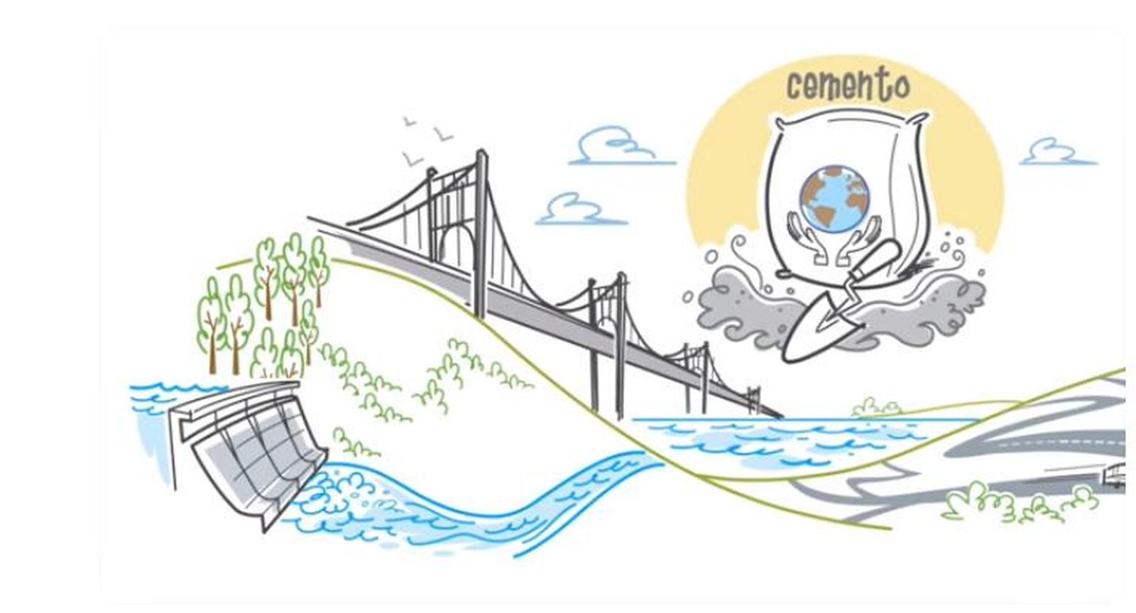 Imagen de un vídeo sobre cemento y economía circular.