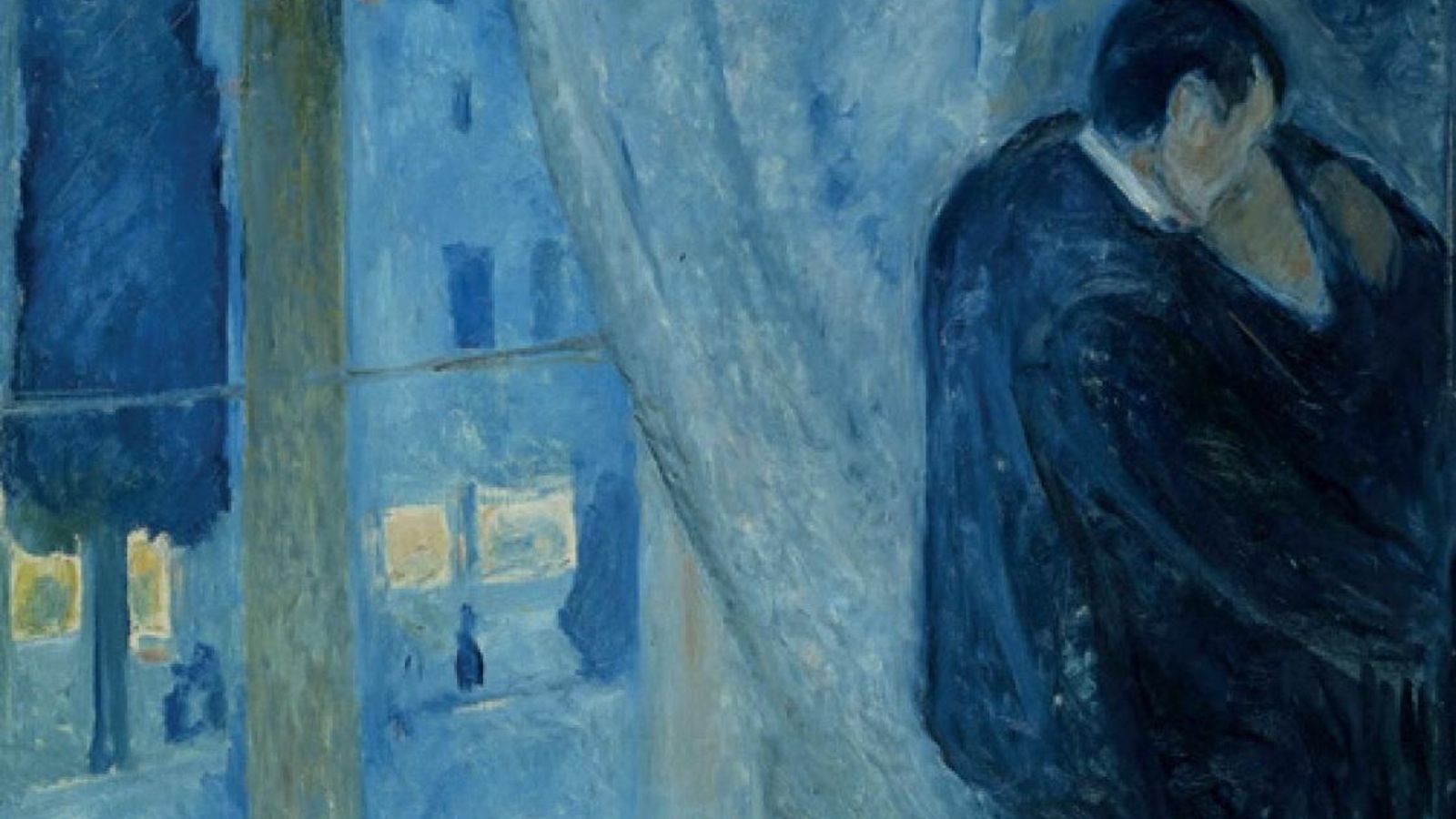 'Beso en la ventana' (1892), de Edvard Munch.