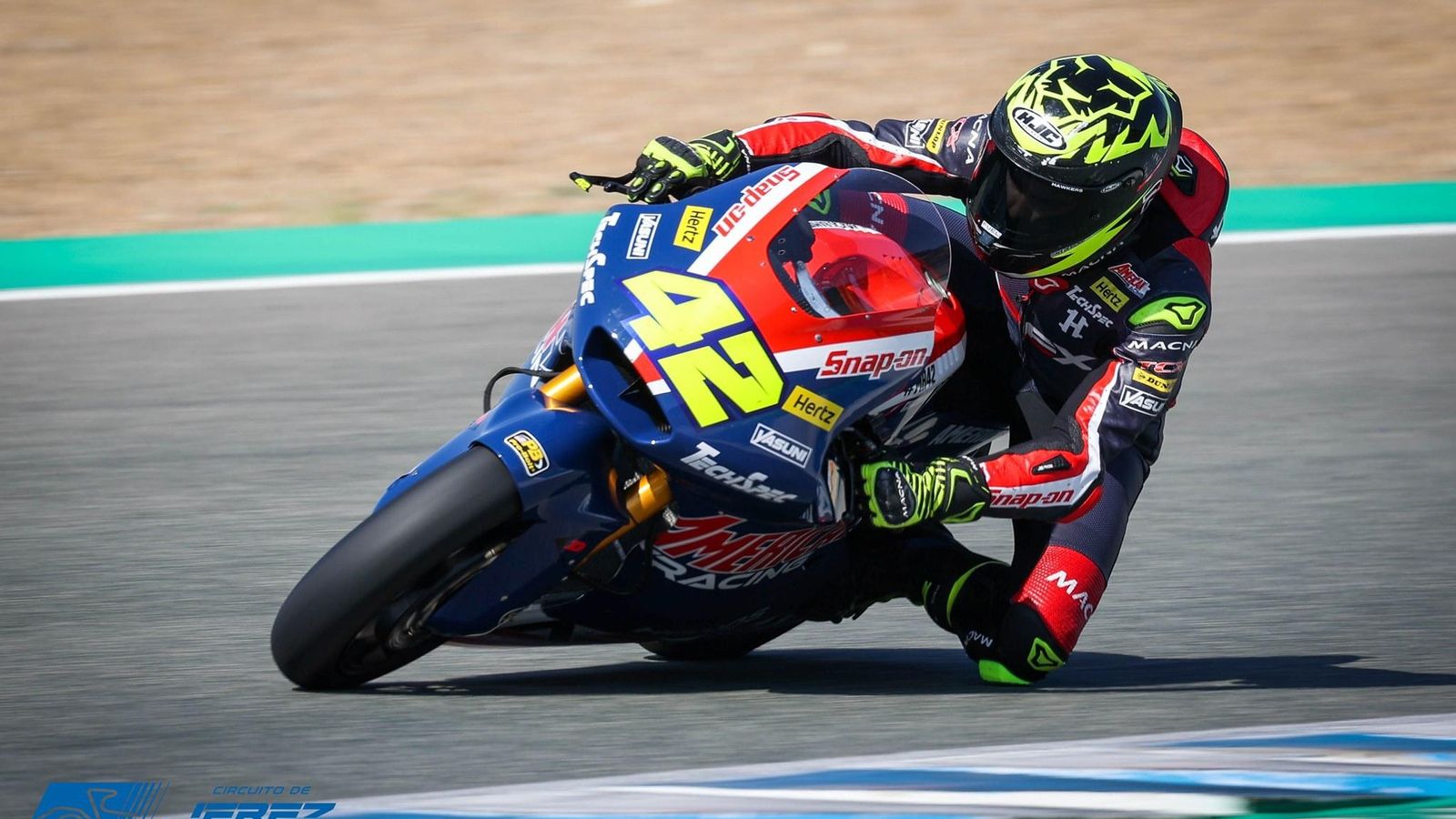 Marcos Ramírez, sobre la Moto2 del American Racing.