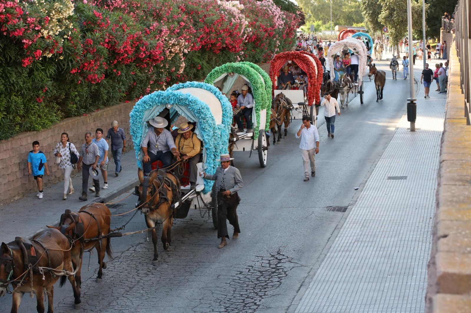 La Hermandad del Rocío de Jerez, entrando en la ciudad en su regreso