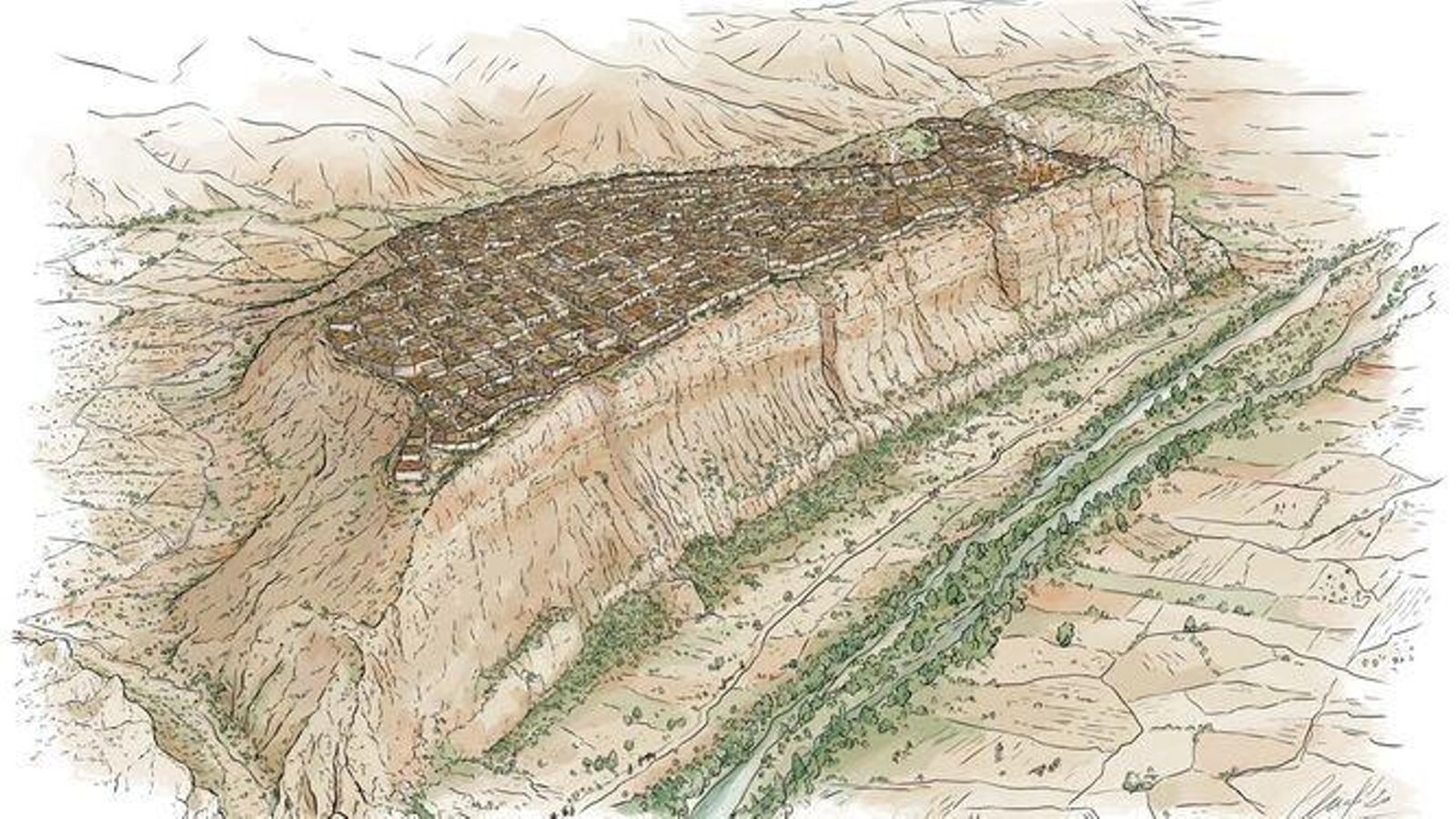 Representación del aspecto que podría tener El Argar de Antas.