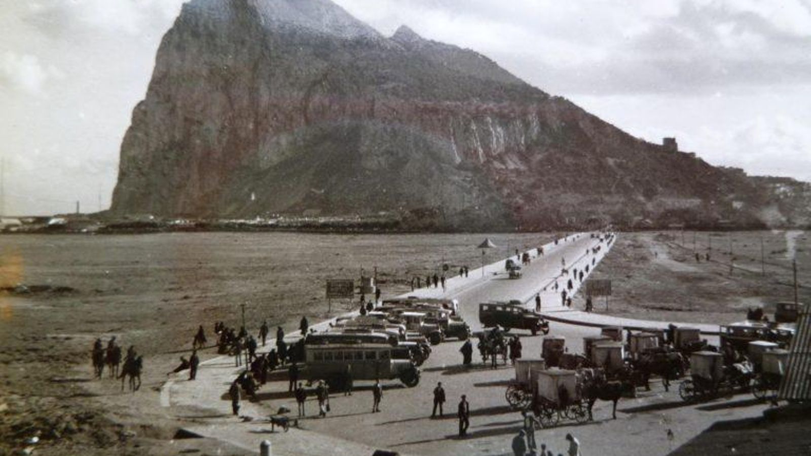 La carretera que unía La Línea con Gibraltar.