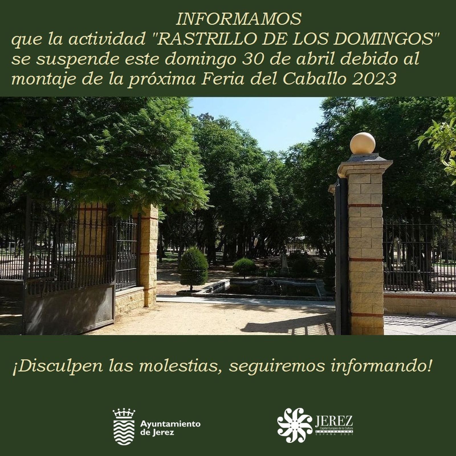 Suspendido el rastrillo de los domingos de Jerez