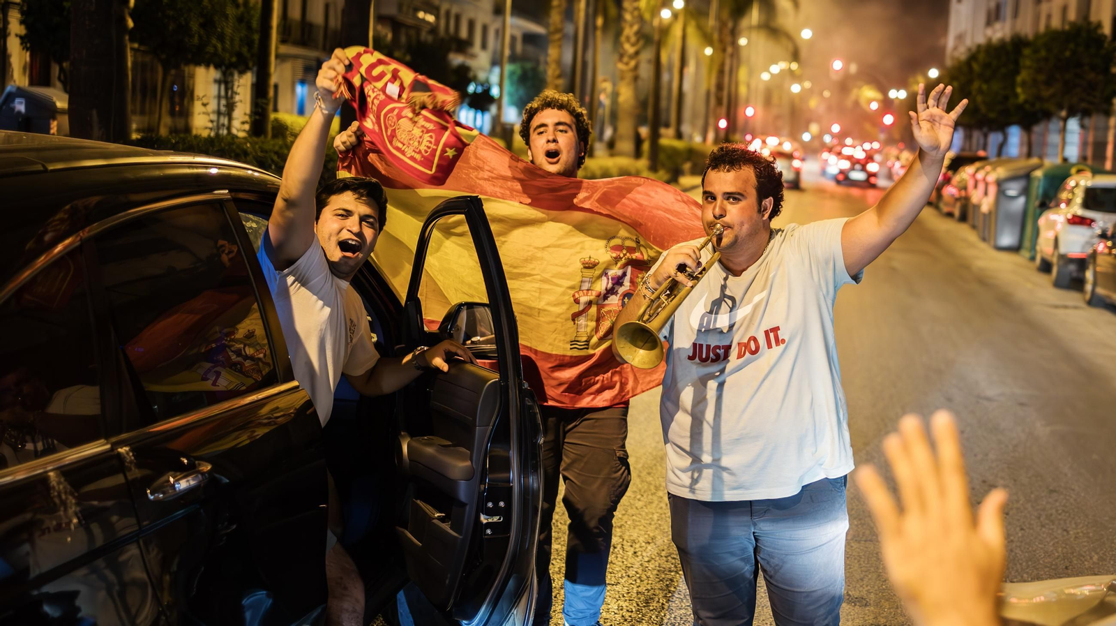 Imágenes de la celebración en Jerez del triunfo de España en la Eurocopa