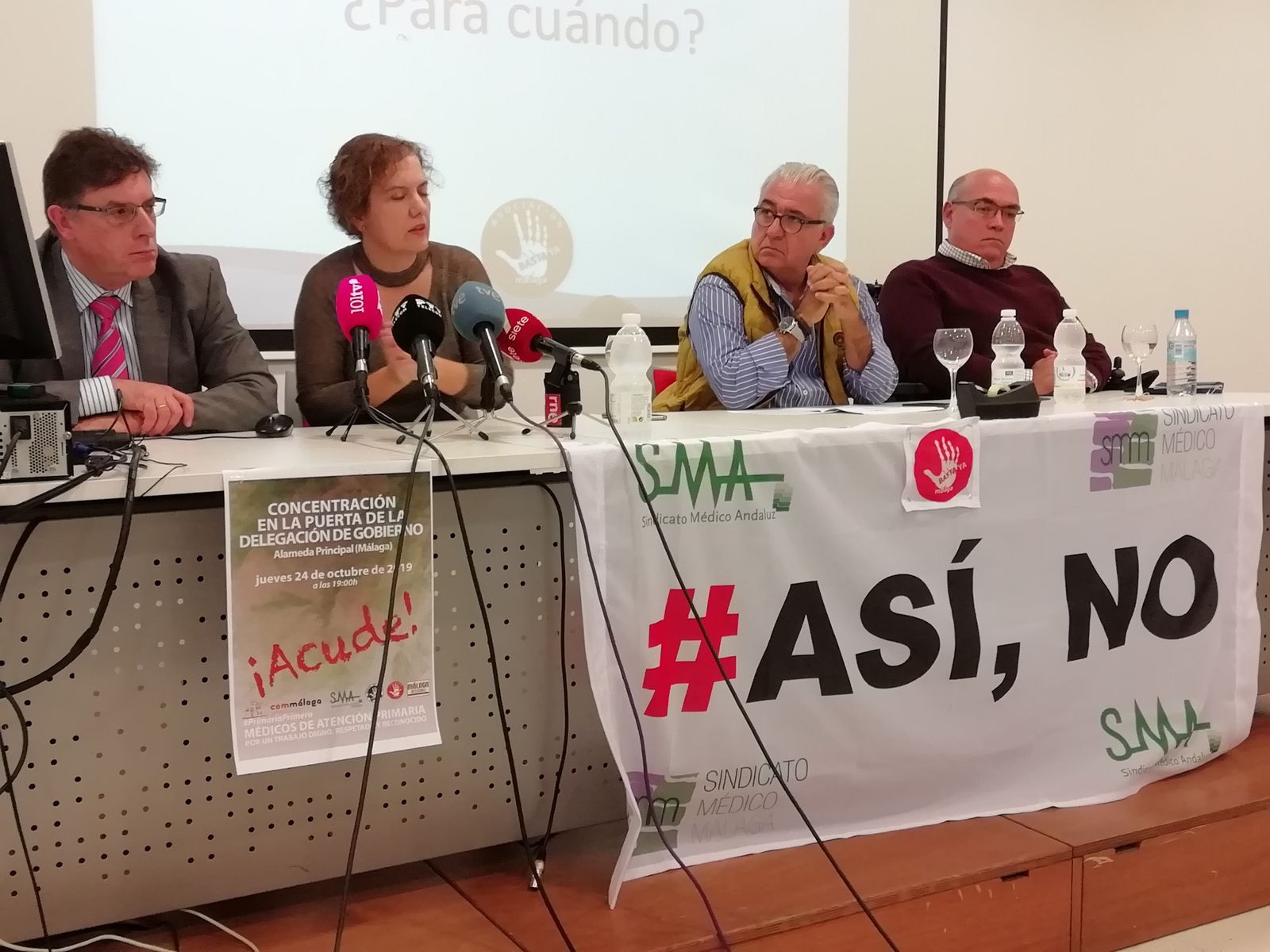 Ángel García, Carmen González, Antonio Martín y Alfredo de Pablos, en la rueda de prensa.