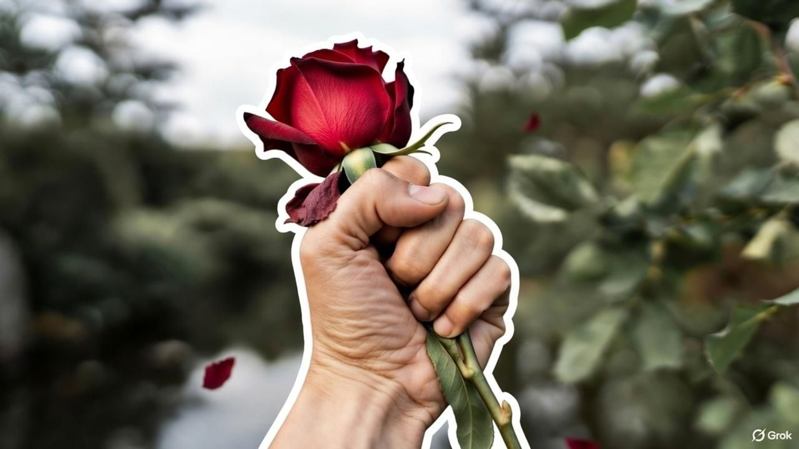 Una flor marchitándose