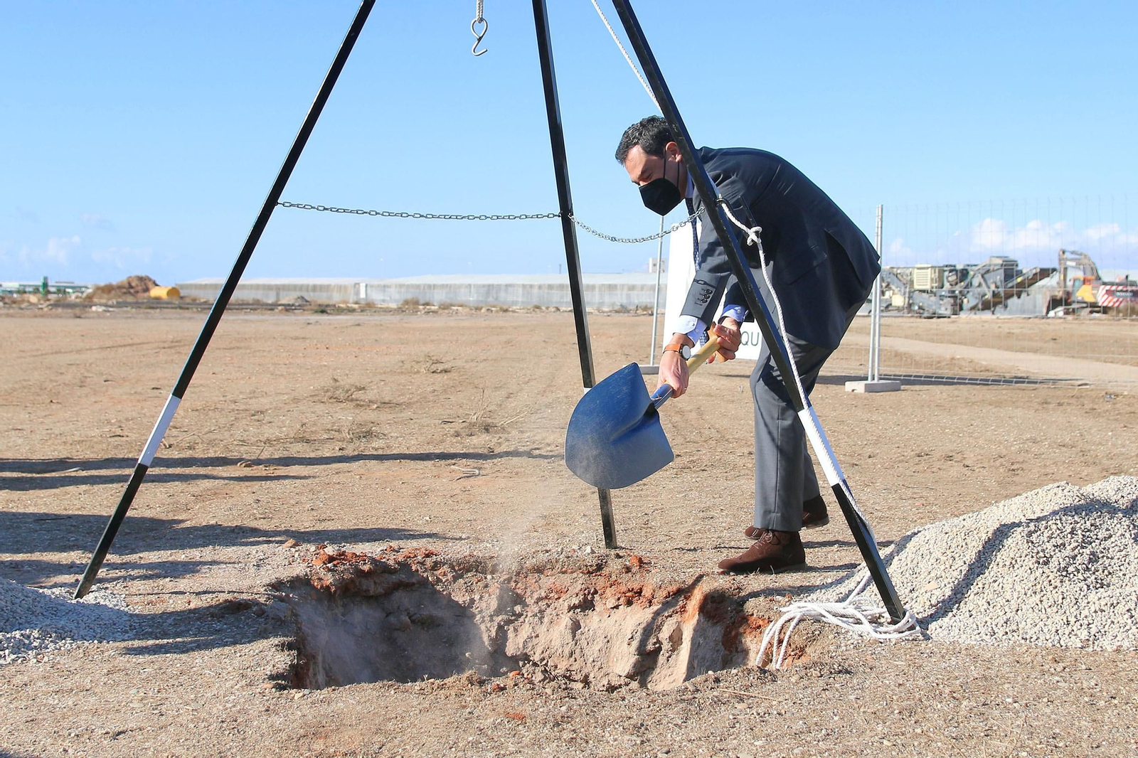 Fotogalería de la colocación de la primera piedra del hospital de Roquetas